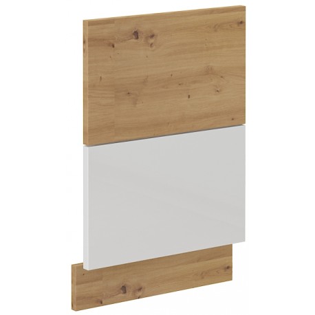 Dvířka na vestavnou myčku nádobí Artisan ZM 570x446 Barva korpusu: Dub Artisan + Bílý lesk