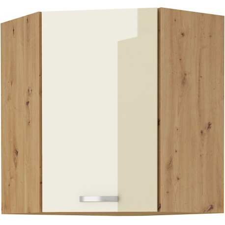 Horní rohová skříňka Artisan 58x58 GN-72 1F Barva korpusu: Dub Artisan + Krémový lesk