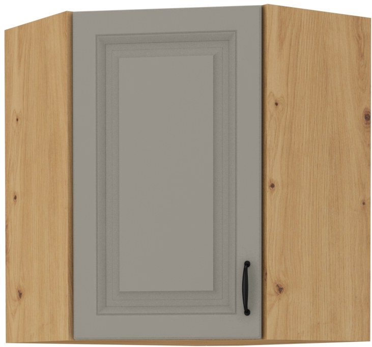 Horní rohová skříňka Stilo 58x58 GN-72 1F Barva korpusu: Clay Grey + Dub artisan