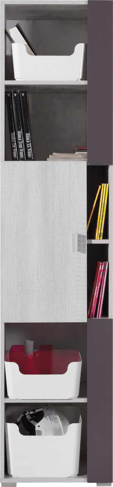 Knihovna Next NX6 Barva korpusu: Borovice bílá/tmavě fialová