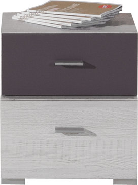 Noční stolek Next NX17 Barva korpusu: Borovice bílá/tmavě fialová