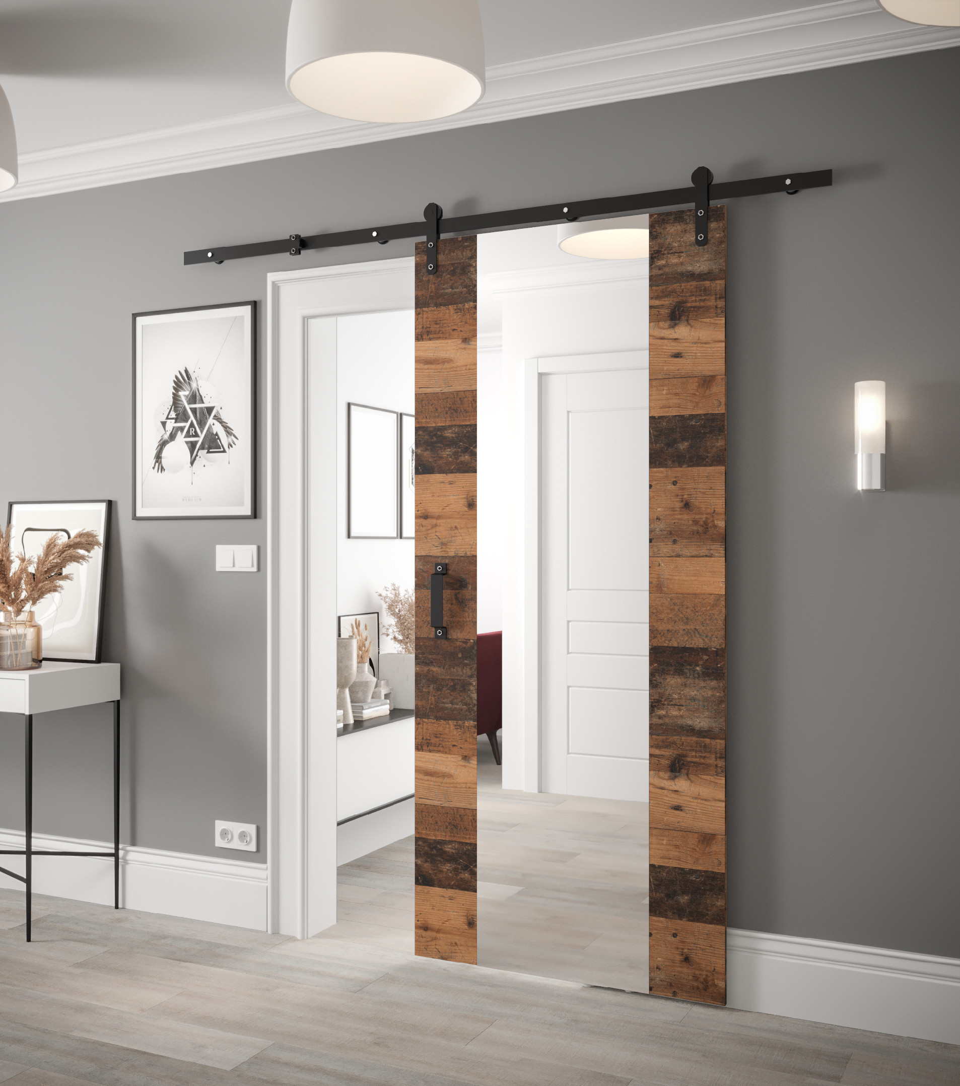 Posuvné dveře Loftiko II Barva korpusu: Old style