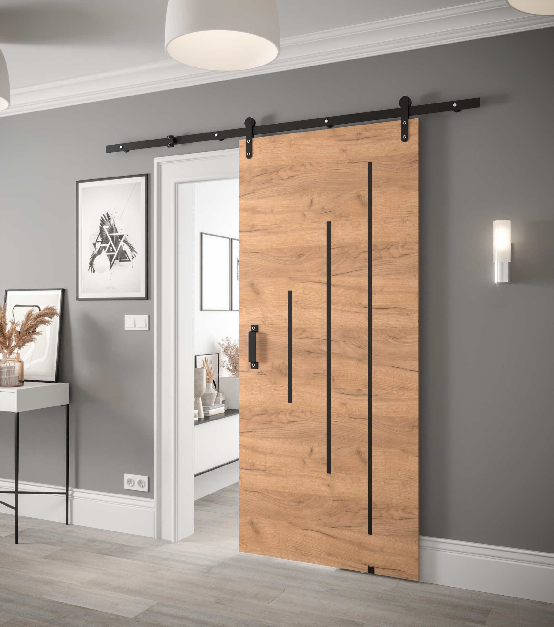 Posuvné dveře Loftiko Y Barva korpusu: Craft zlatý