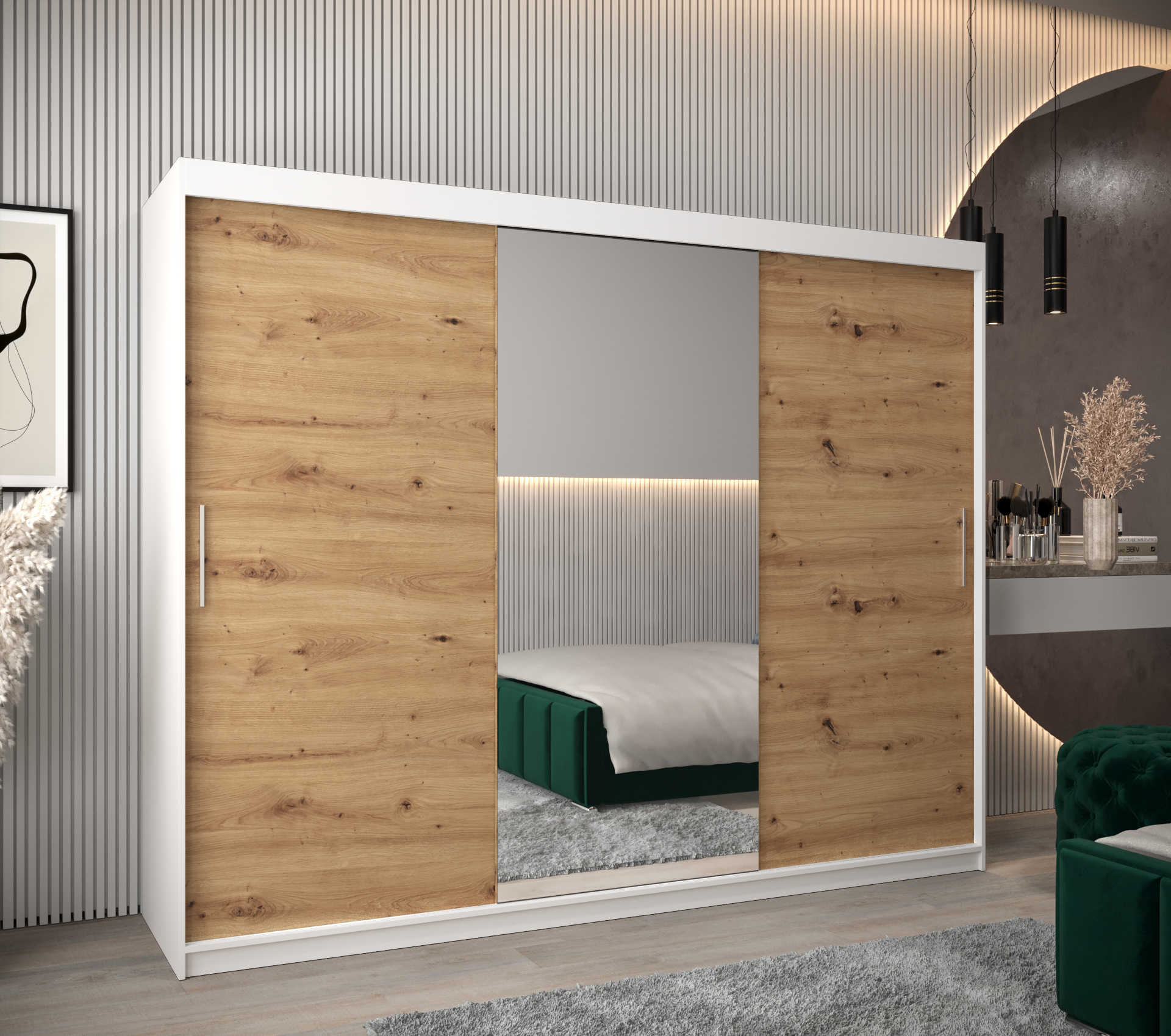 Šatní skříň Abi T1 Barva korpusu: Bílá