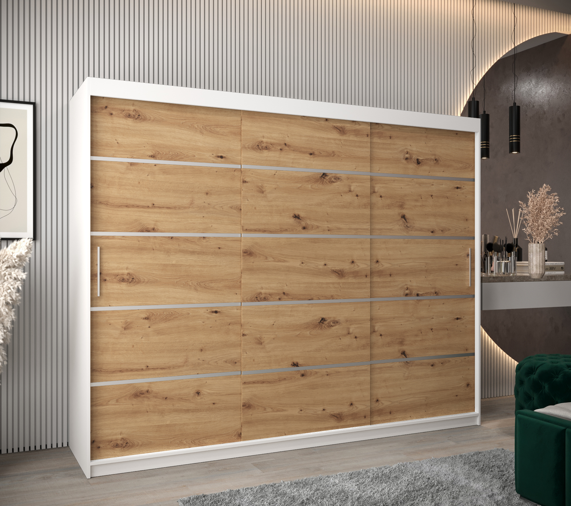 Šatní skříň Abi V1 Barva korpusu: Bílá