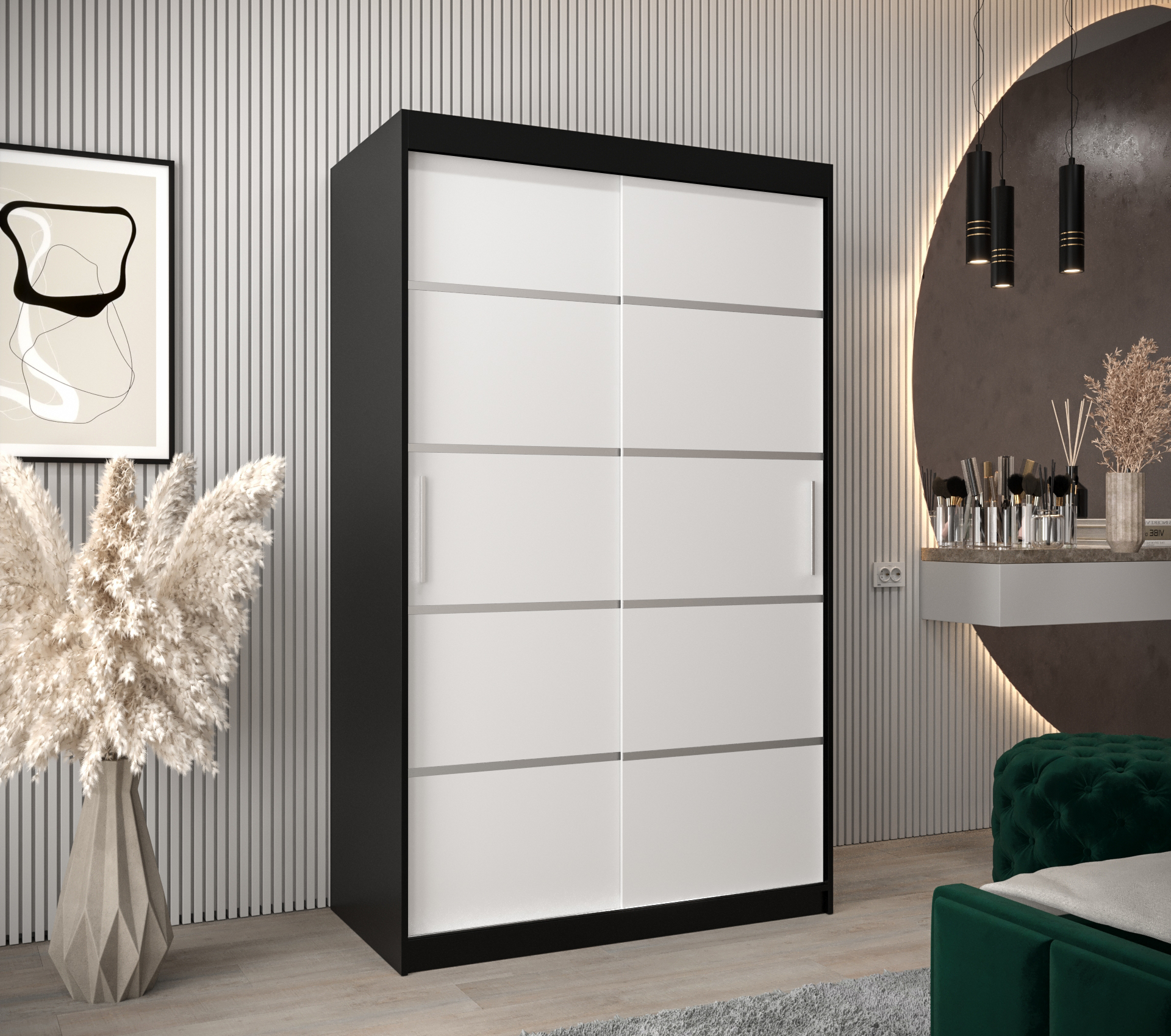 Šatní skříň Abi V1 Barva korpusu: Černá