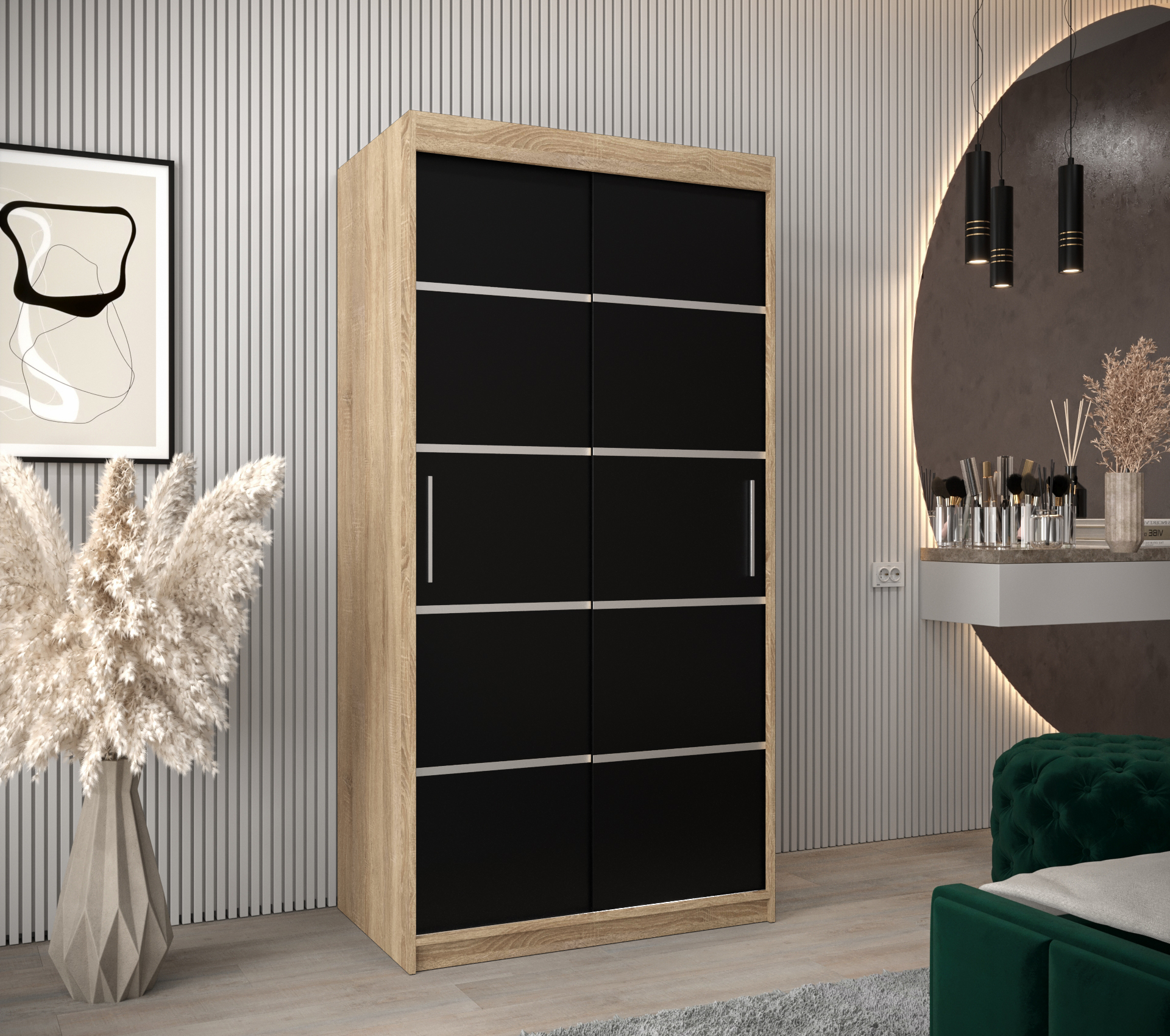 Šatní skříň Abi V1 Barva korpusu: Dub - sonoma