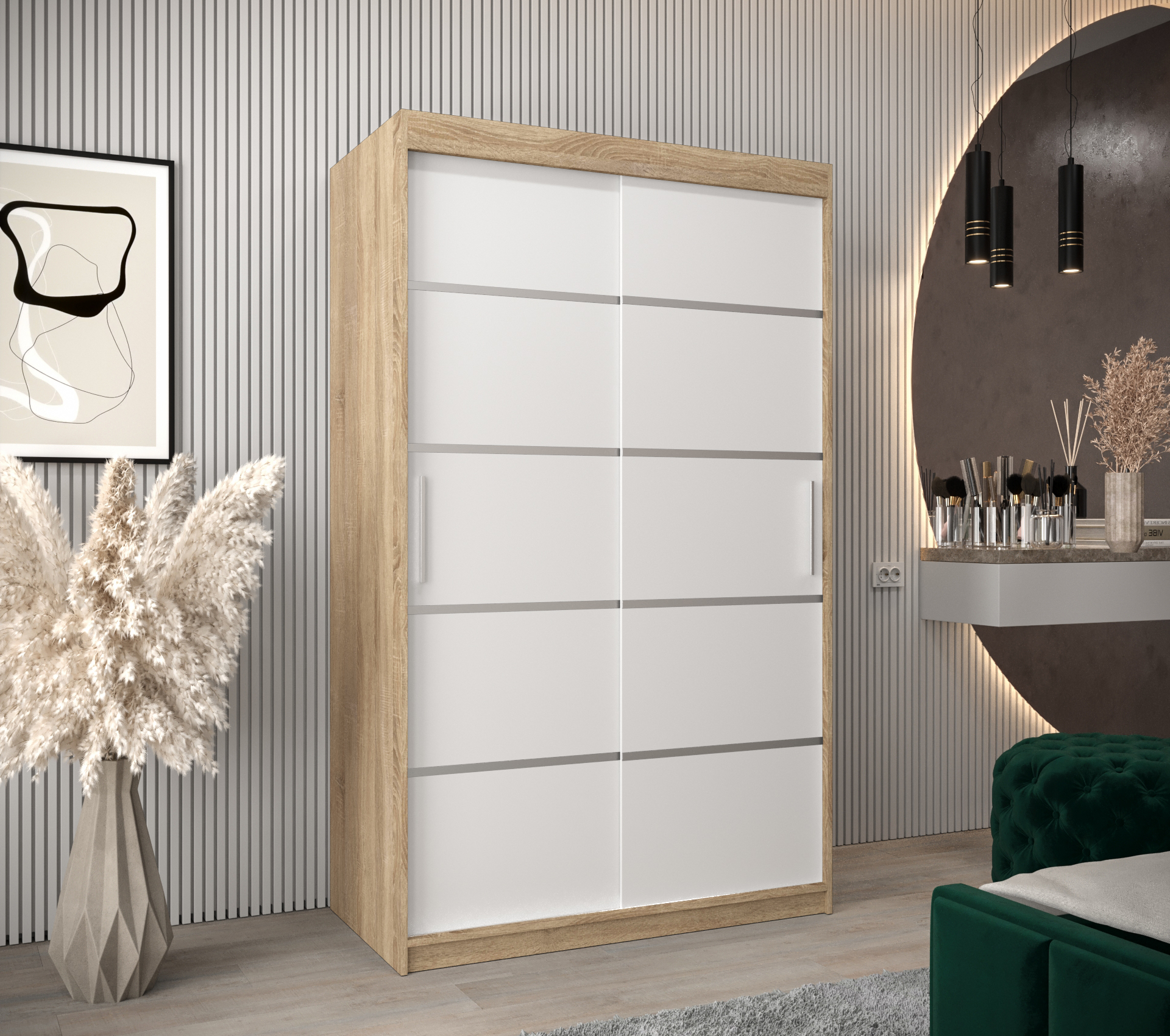 Šatní skříň Abi V1 Barva korpusu: Dub - sonoma