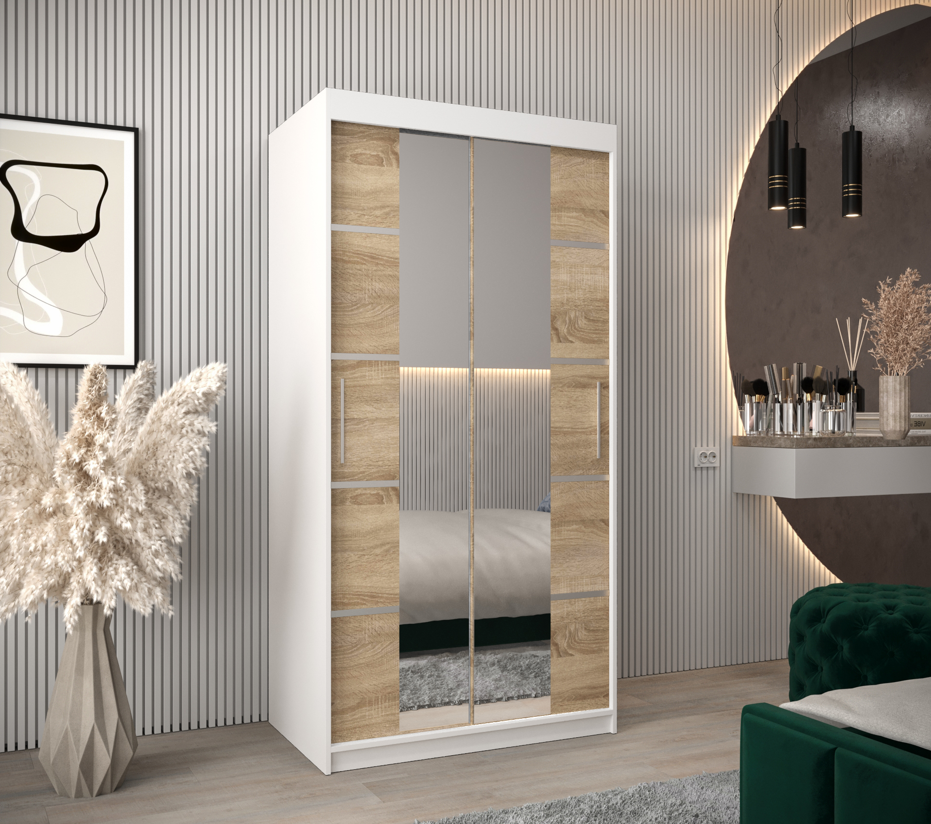 Šatní skříň Abi V4 Barva korpusu: Bílá