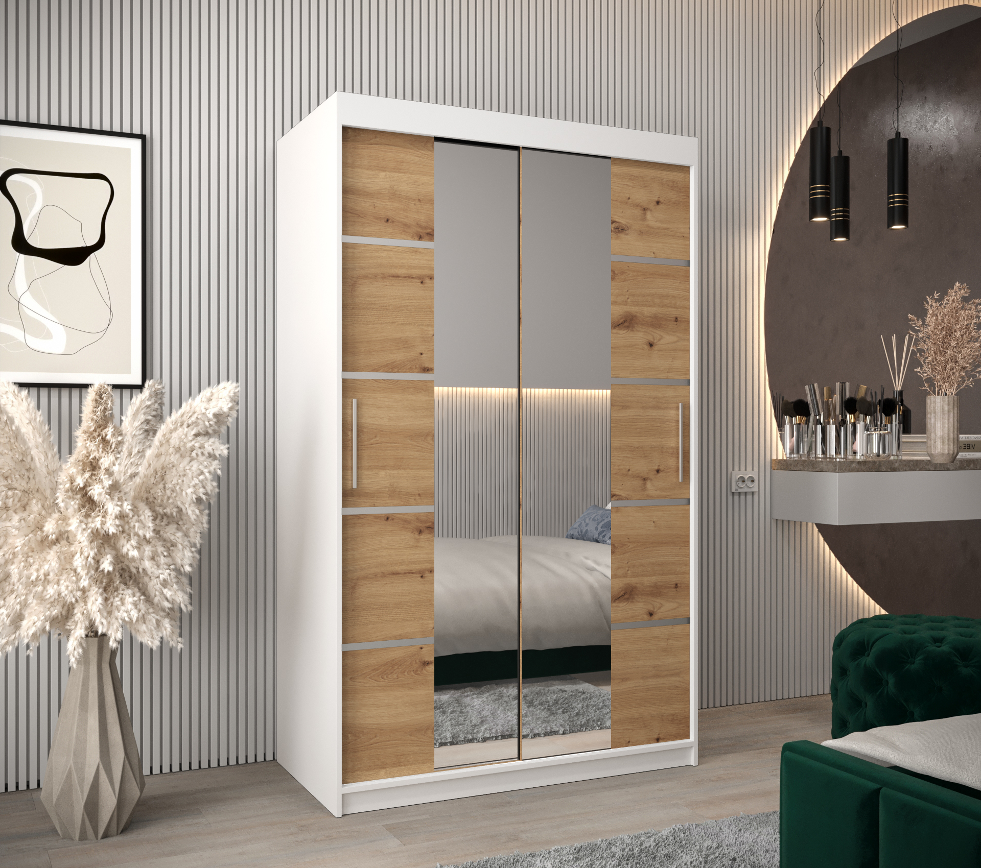 Šatní skříň Abi V4 Barva korpusu: Bílá