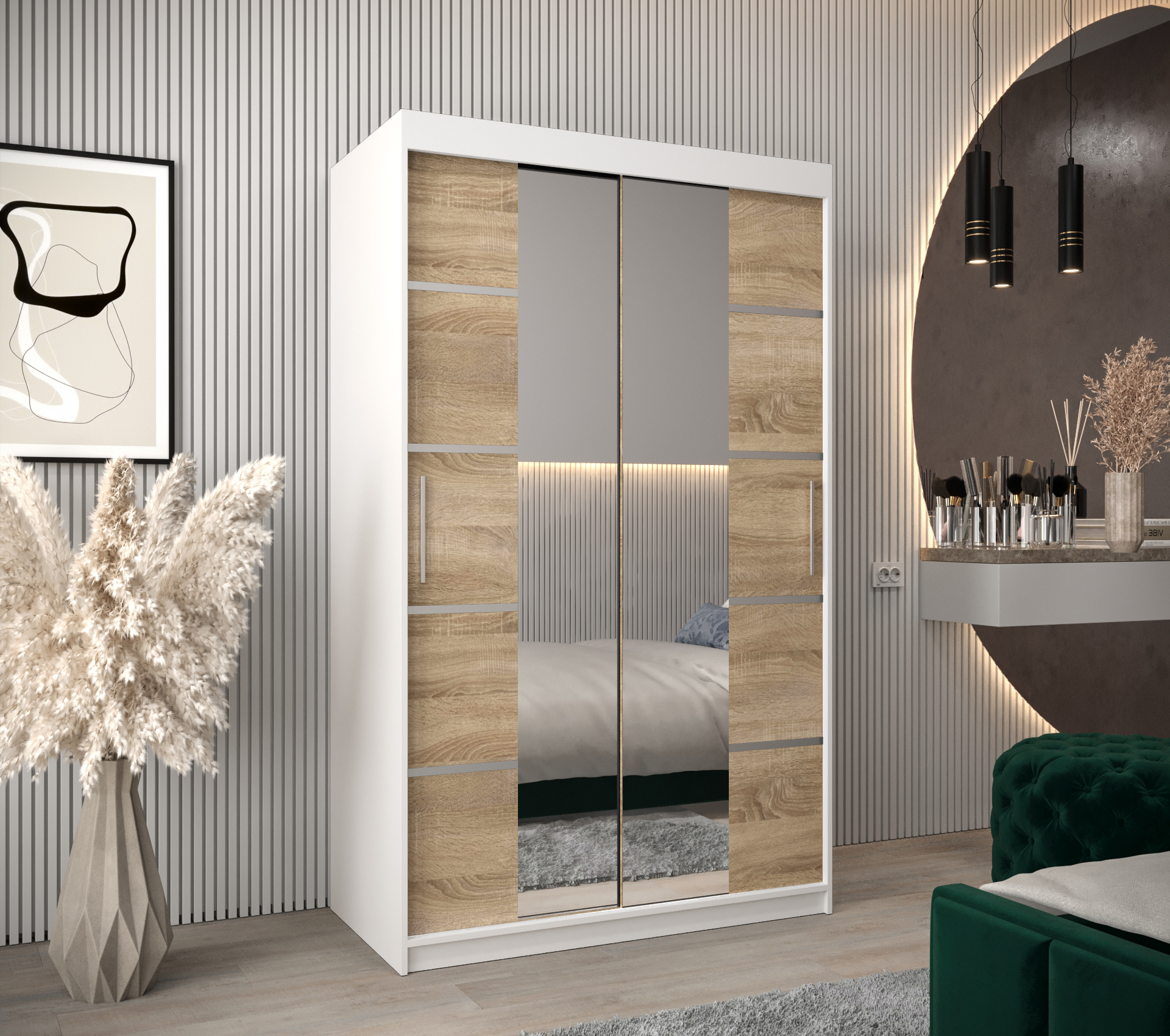 Šatní skříň Abi V4 Barva korpusu: Bílá