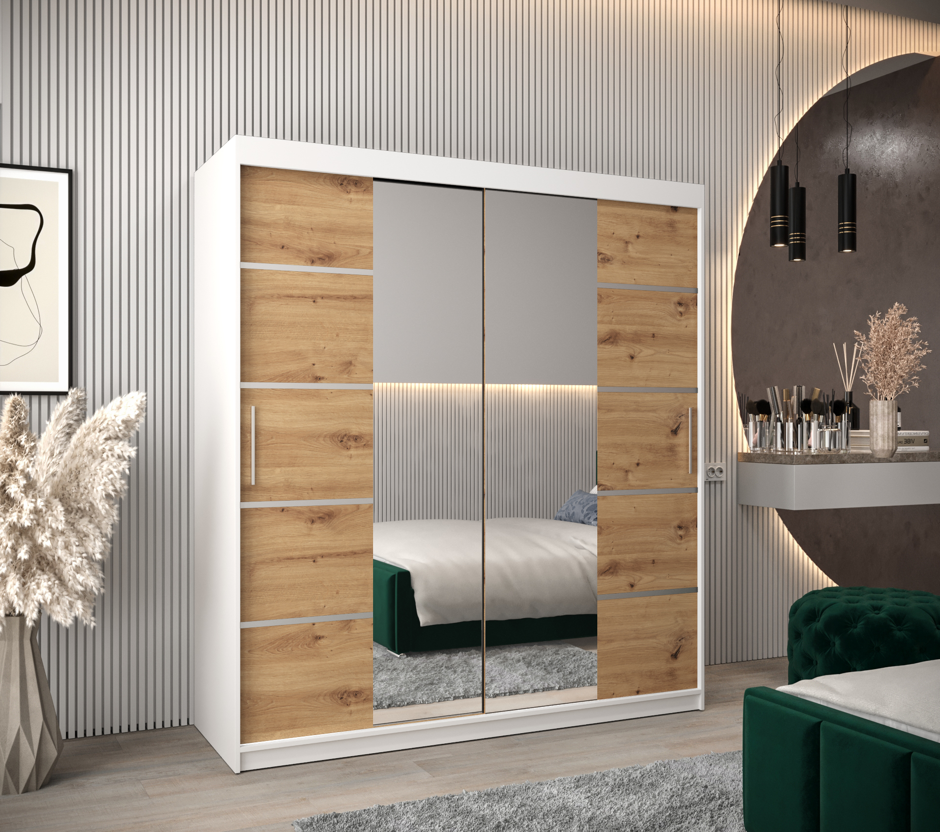 Šatní skříň Abi V4 Barva korpusu: Bílá