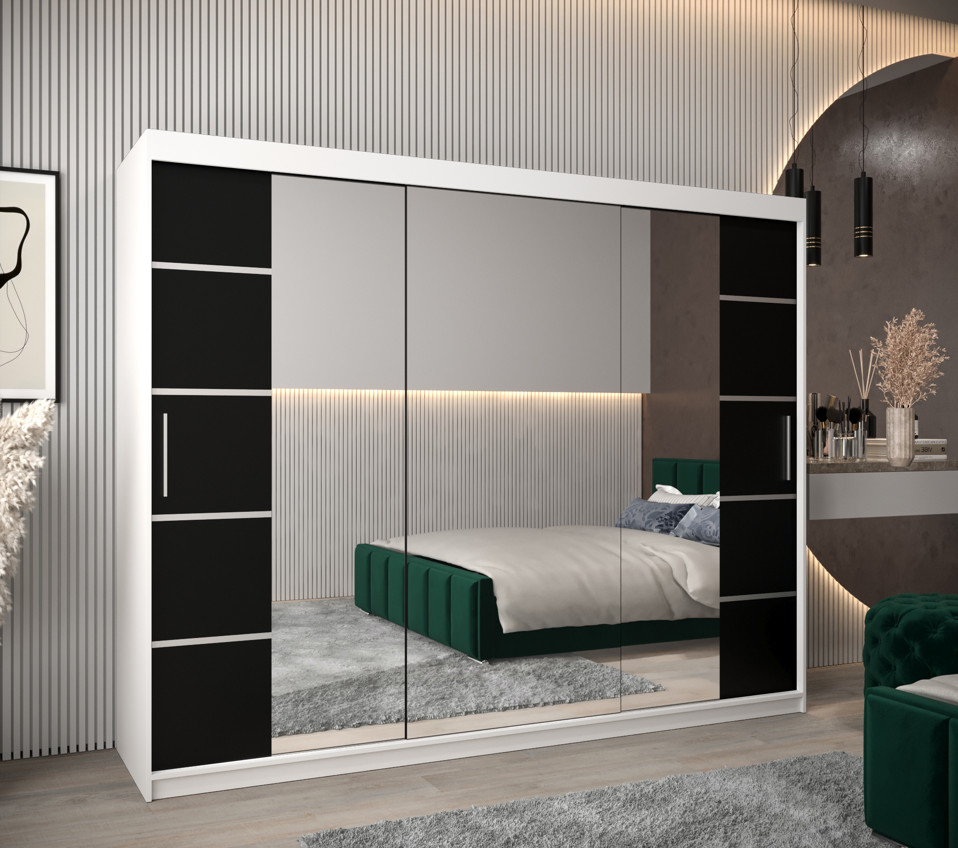 Šatní skříň Abi V4 Barva korpusu: Bílá