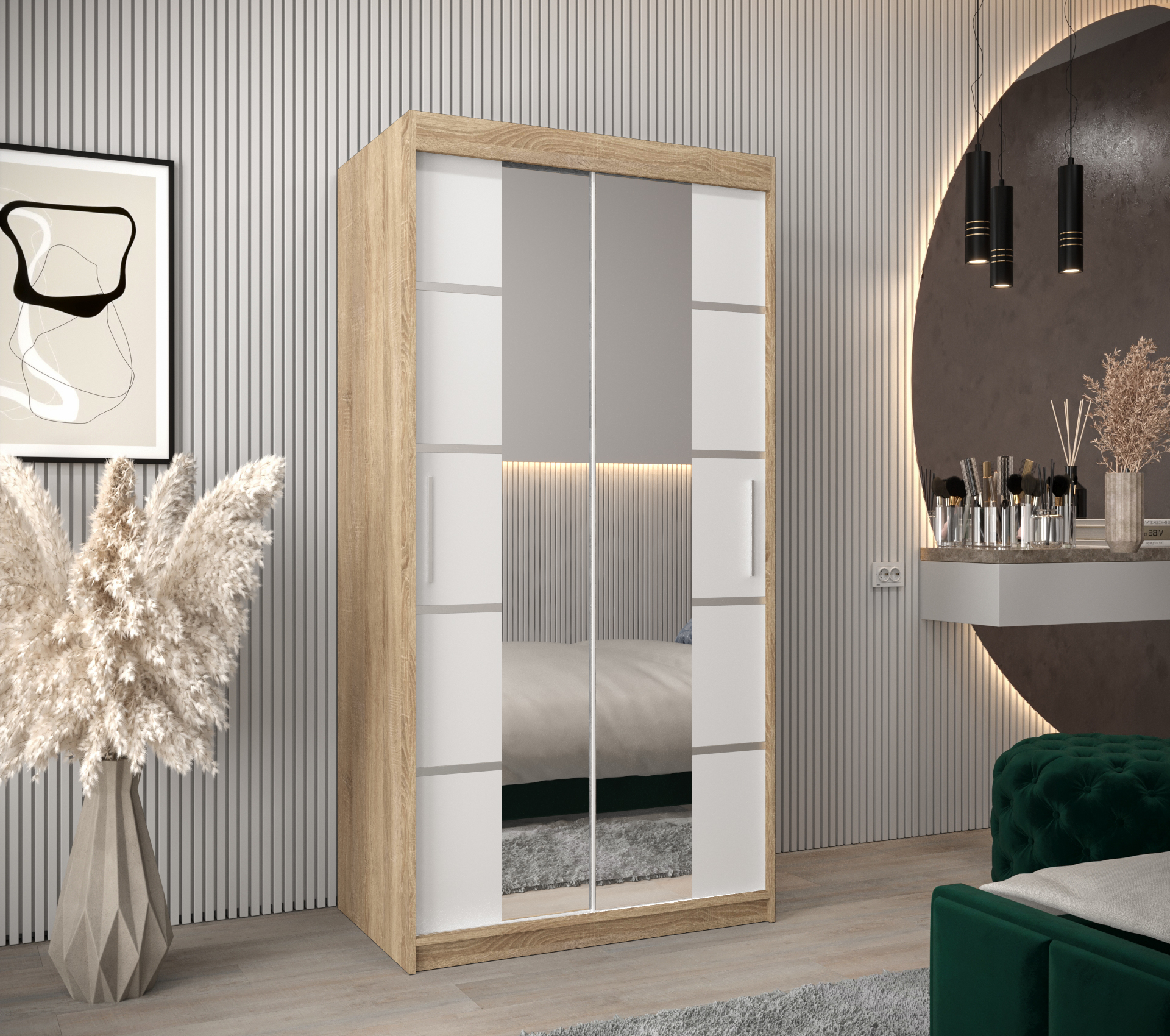 Šatní skříň Abi V4 Barva korpusu: Dub - sonoma