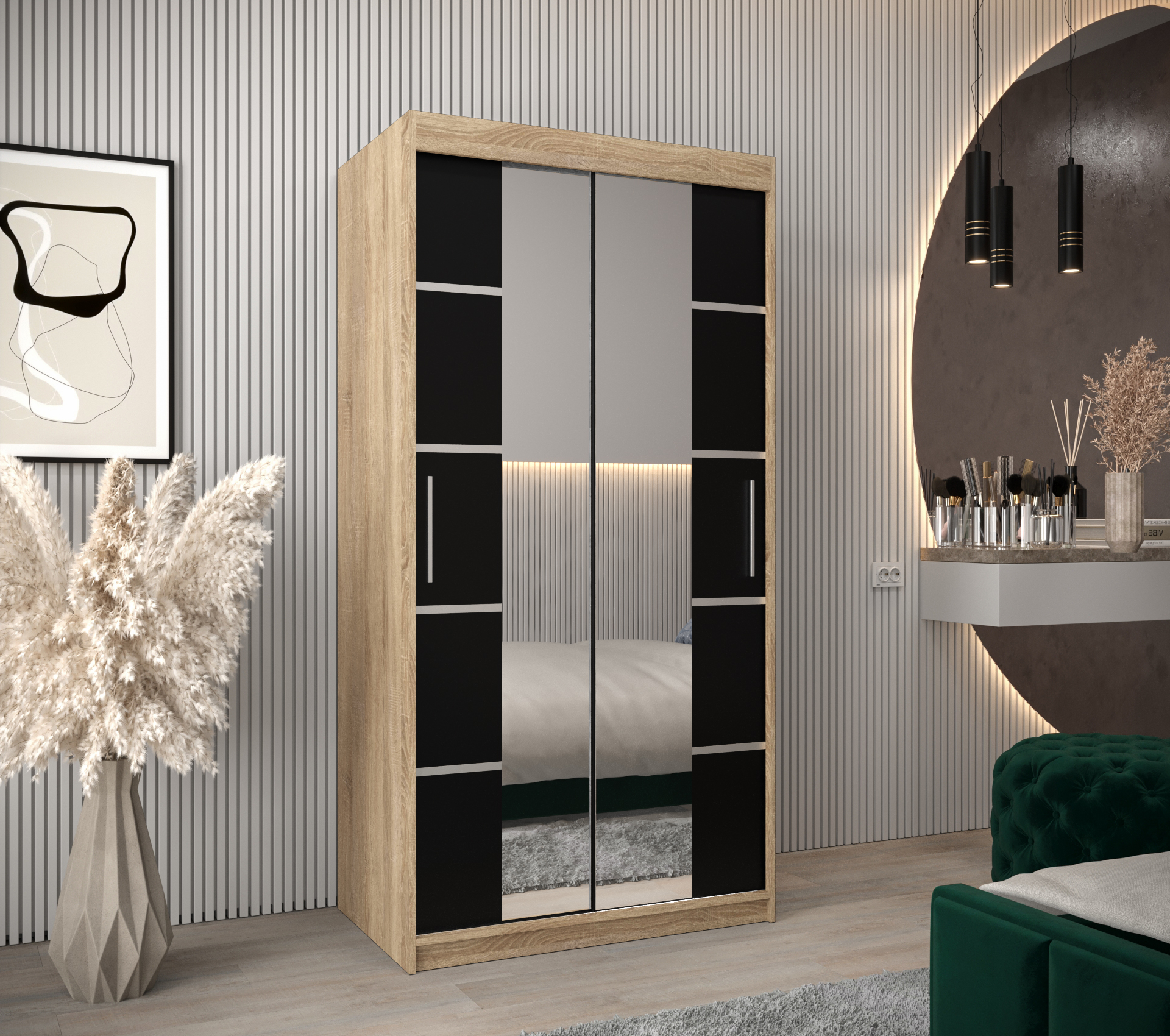 Šatní skříň Abi V4 Barva korpusu: Dub - sonoma