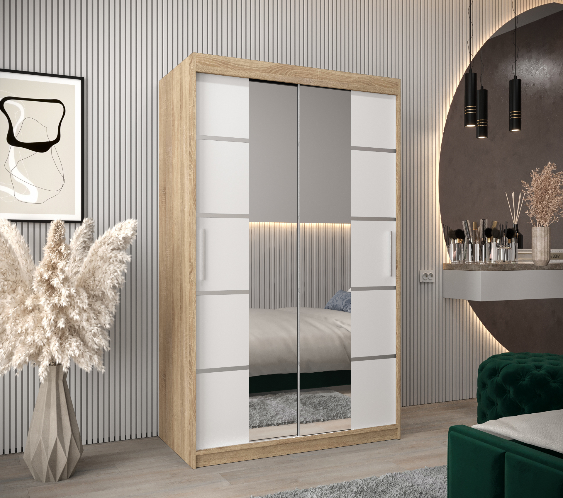 Šatní skříň Abi V4 Barva korpusu: Dub - sonoma