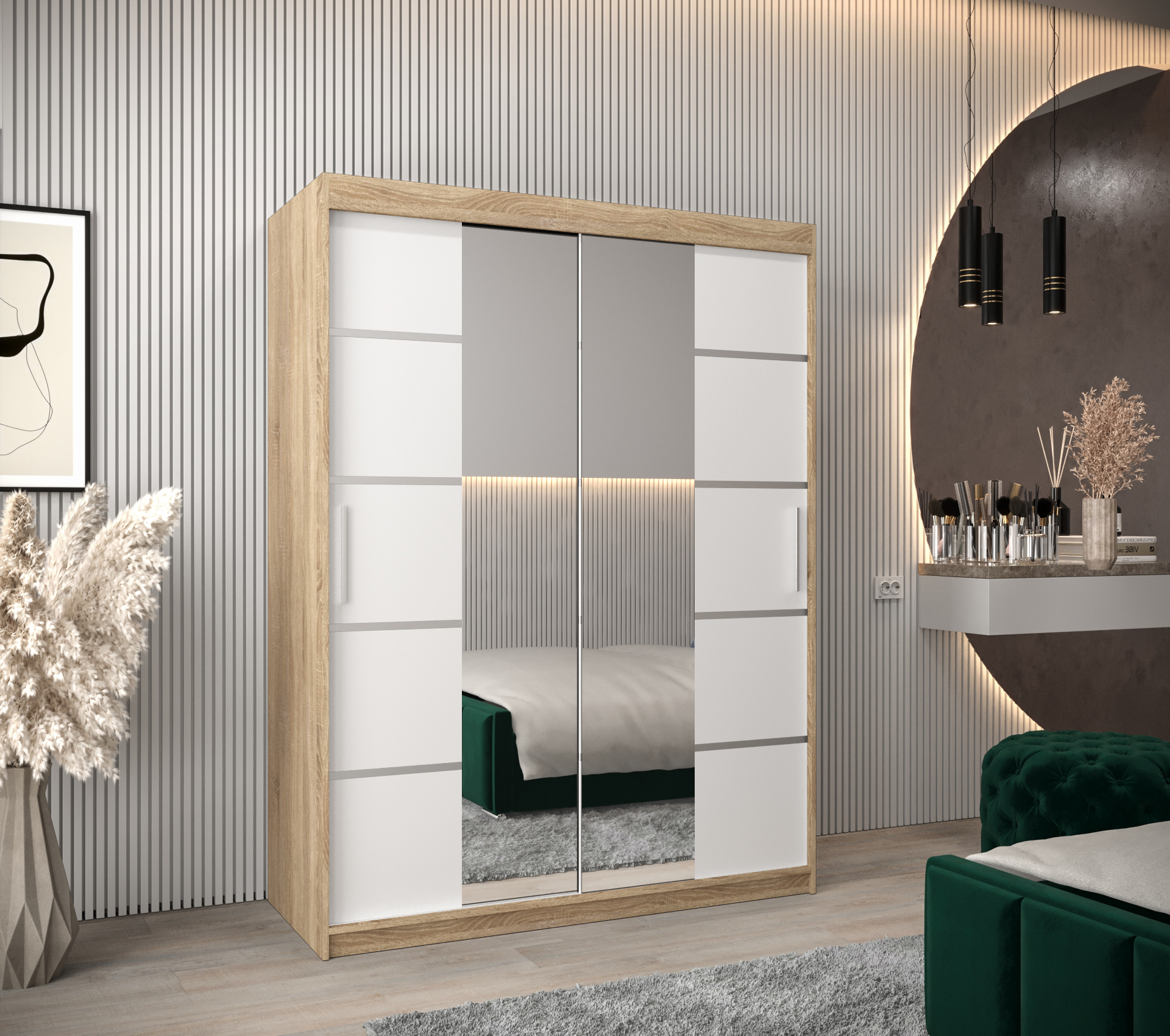 Šatní skříň Abi V4 Barva korpusu: Dub - sonoma