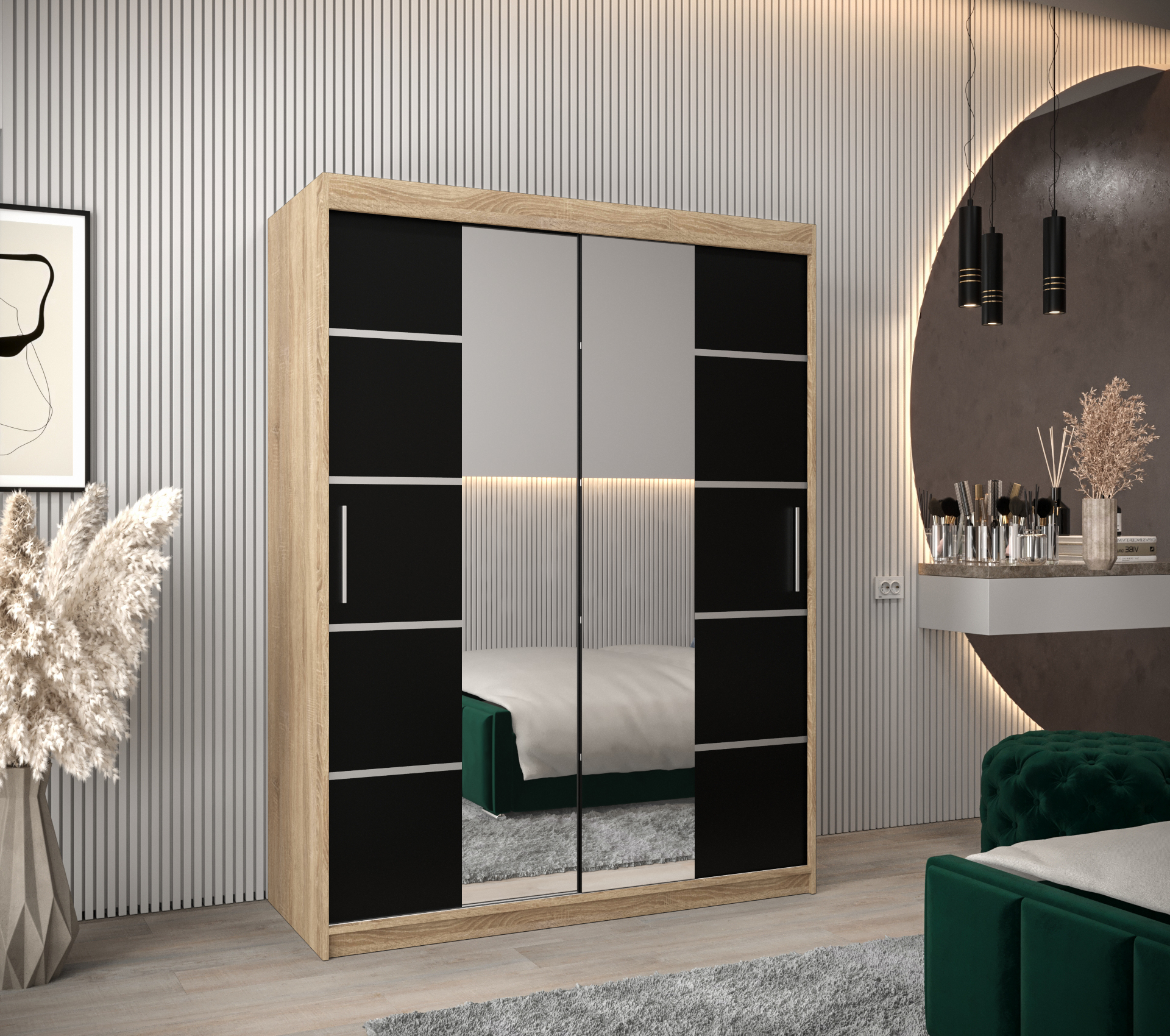 Šatní skříň Abi V4 Barva korpusu: Dub - sonoma