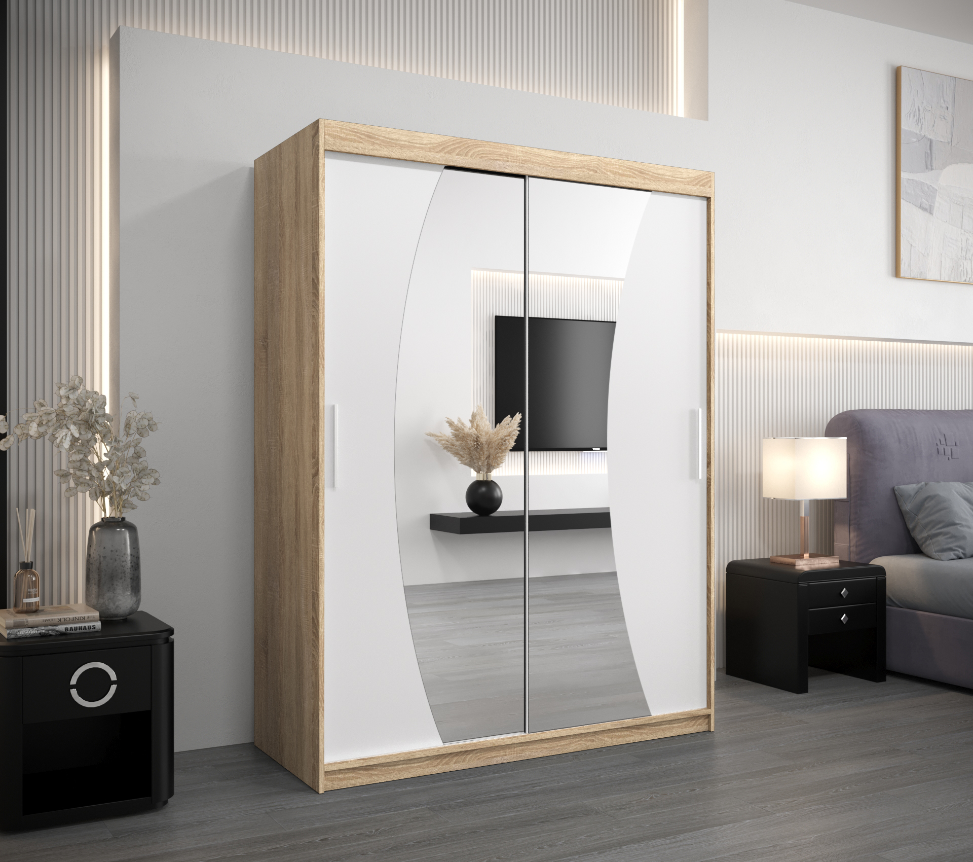 Šatní skříň Abi W0 Barva korpusu: Dub - sonoma