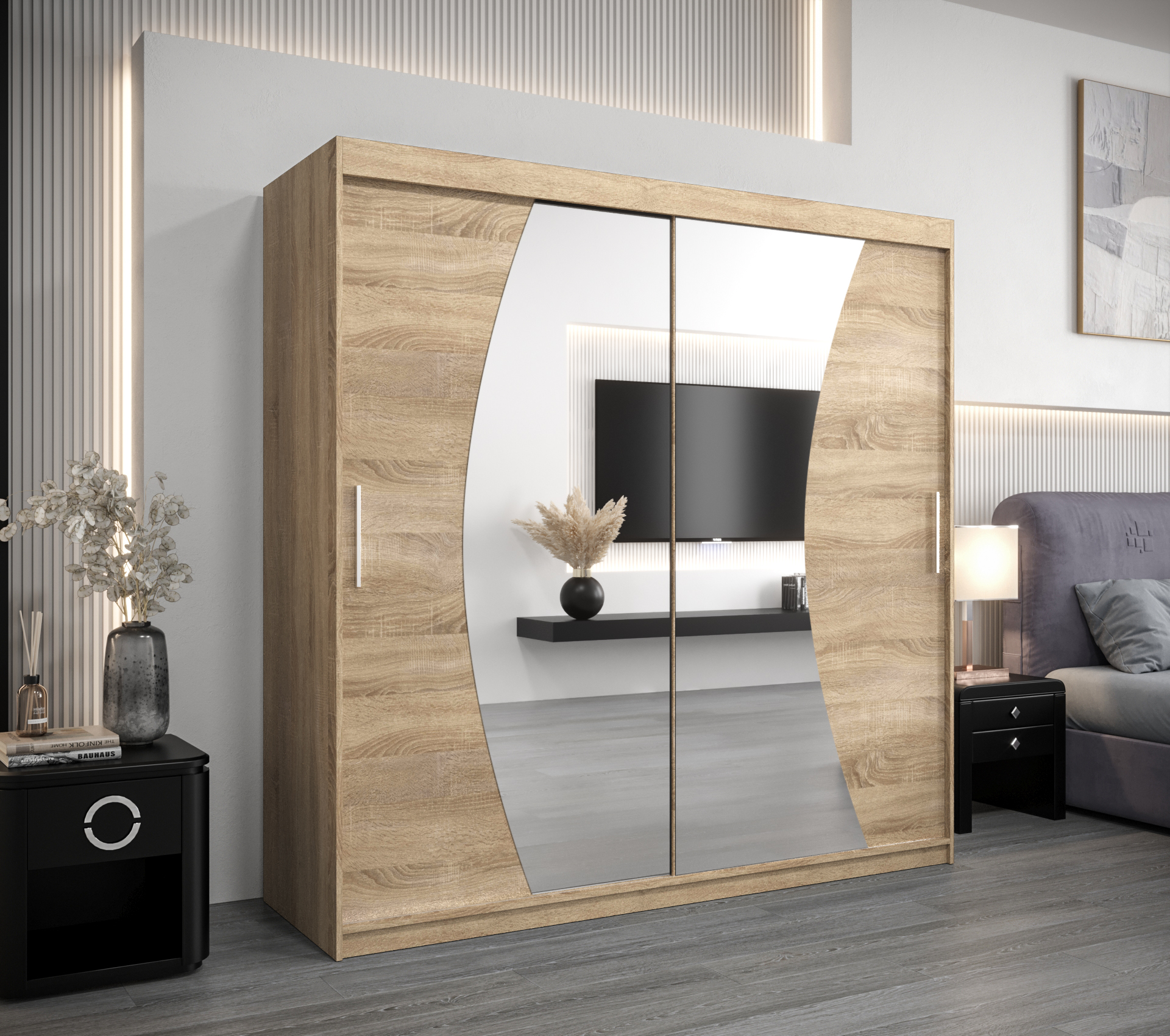 Šatní skříň Abi W0 Barva korpusu: Dub - sonoma