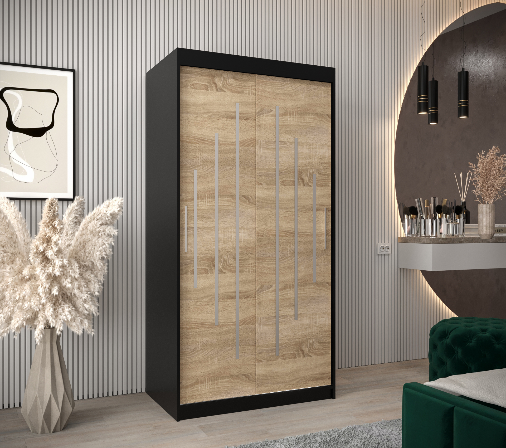 Šatní skříň Abi Y0 Barva korpusu: Černá