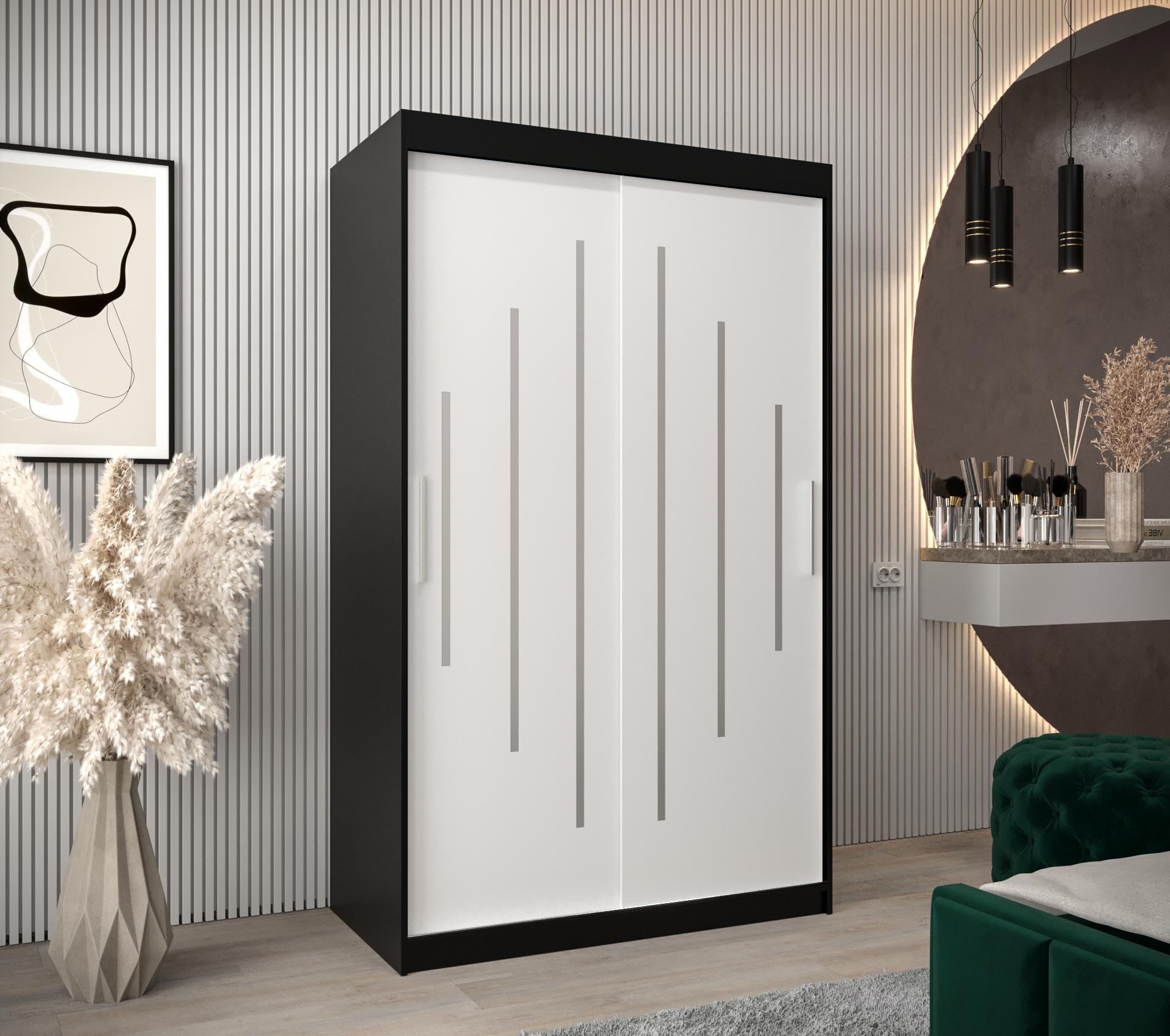 Šatní skříň Abi Y0 Barva korpusu: Černá