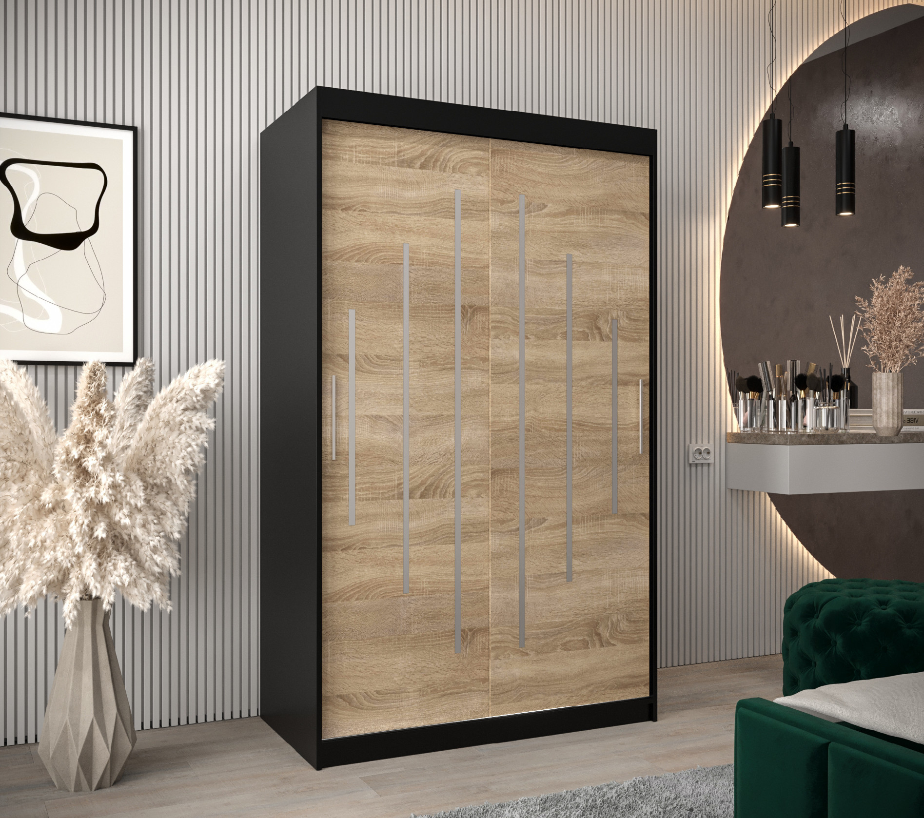 Šatní skříň Abi Y0 Barva korpusu: Černá