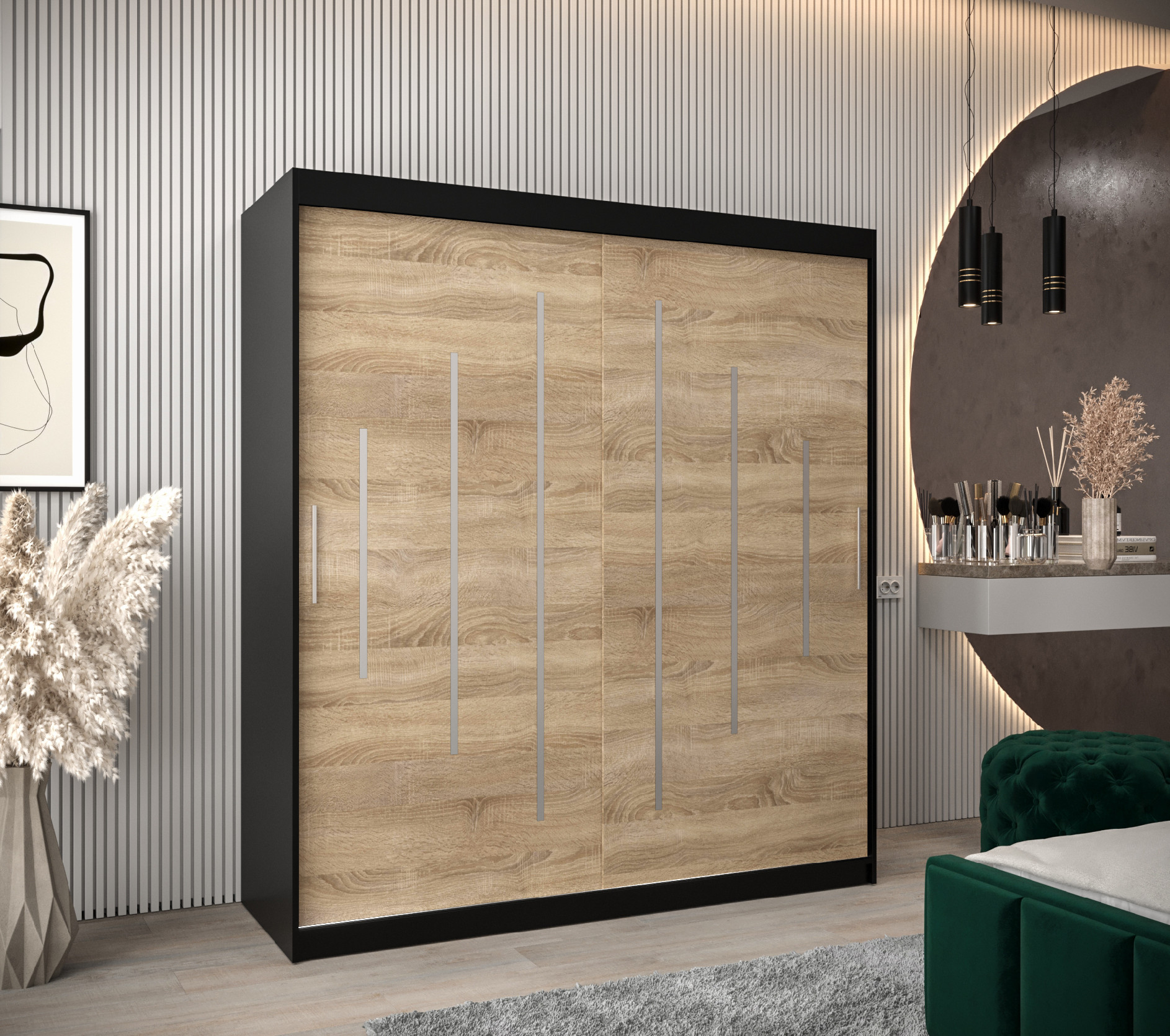 Šatní skříň Abi Y0 Barva korpusu: Černá