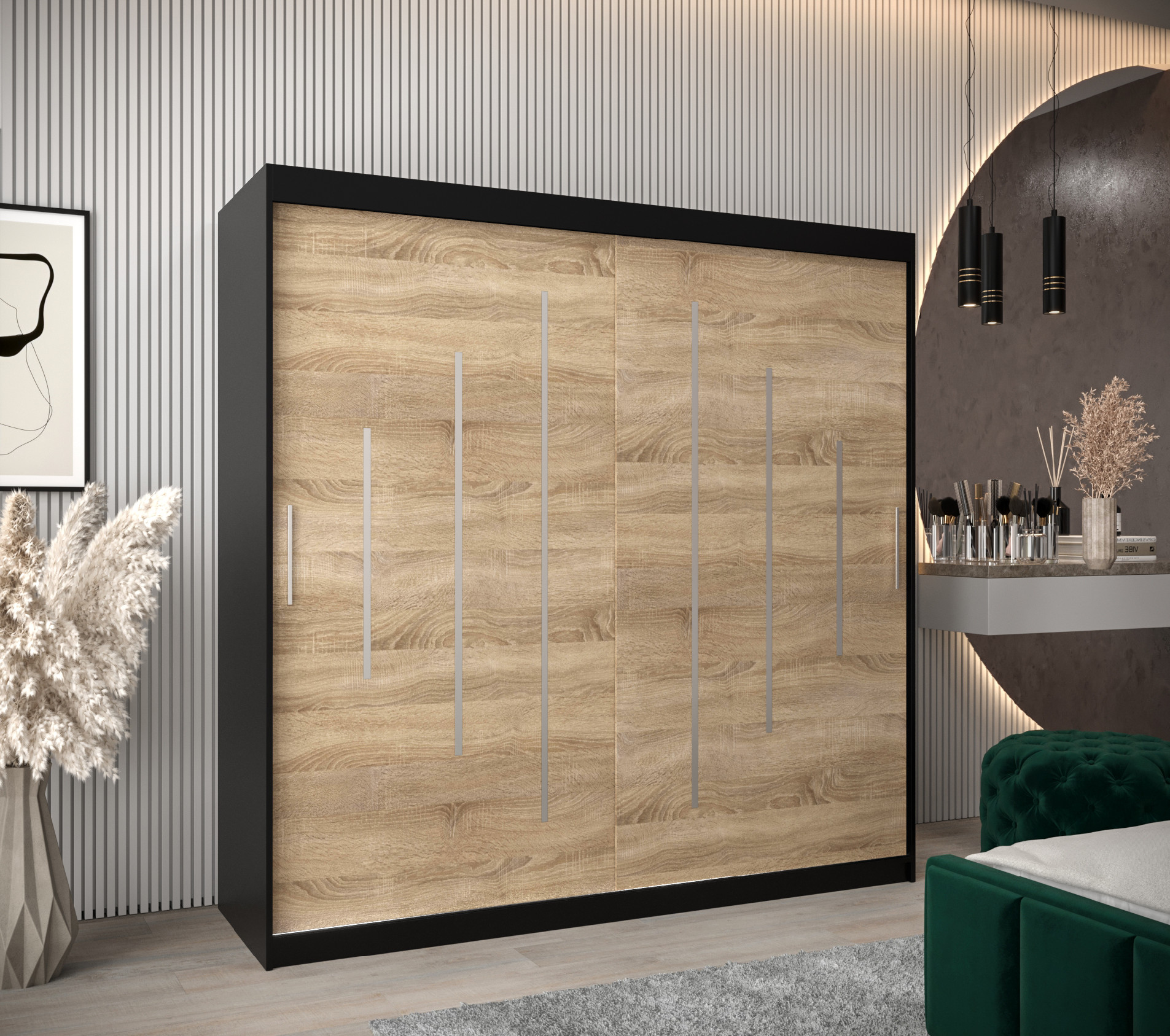 Šatní skříň Abi Y0 Barva korpusu: Černá