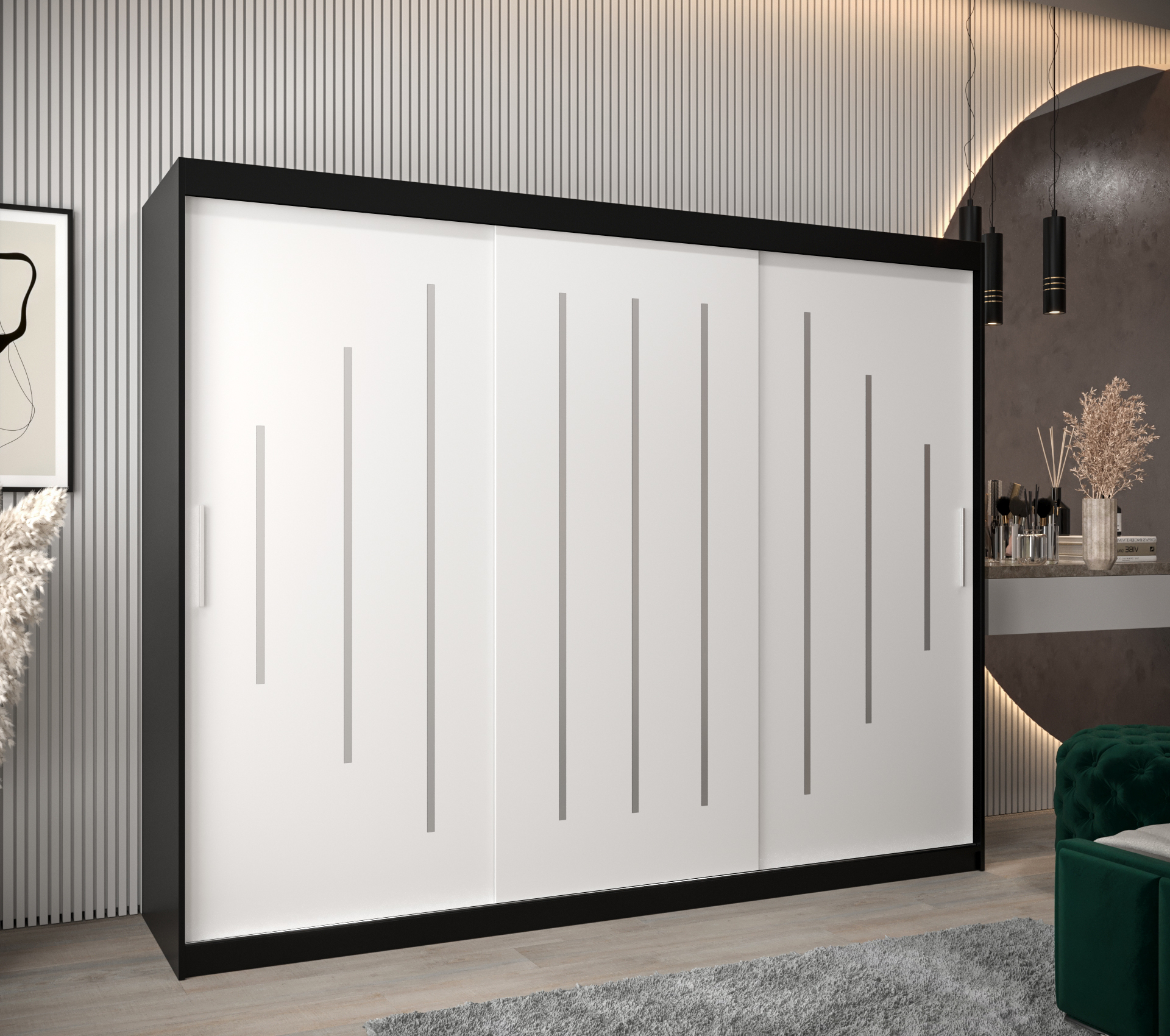 Šatní skříň Abi Y0 Barva korpusu: Černá