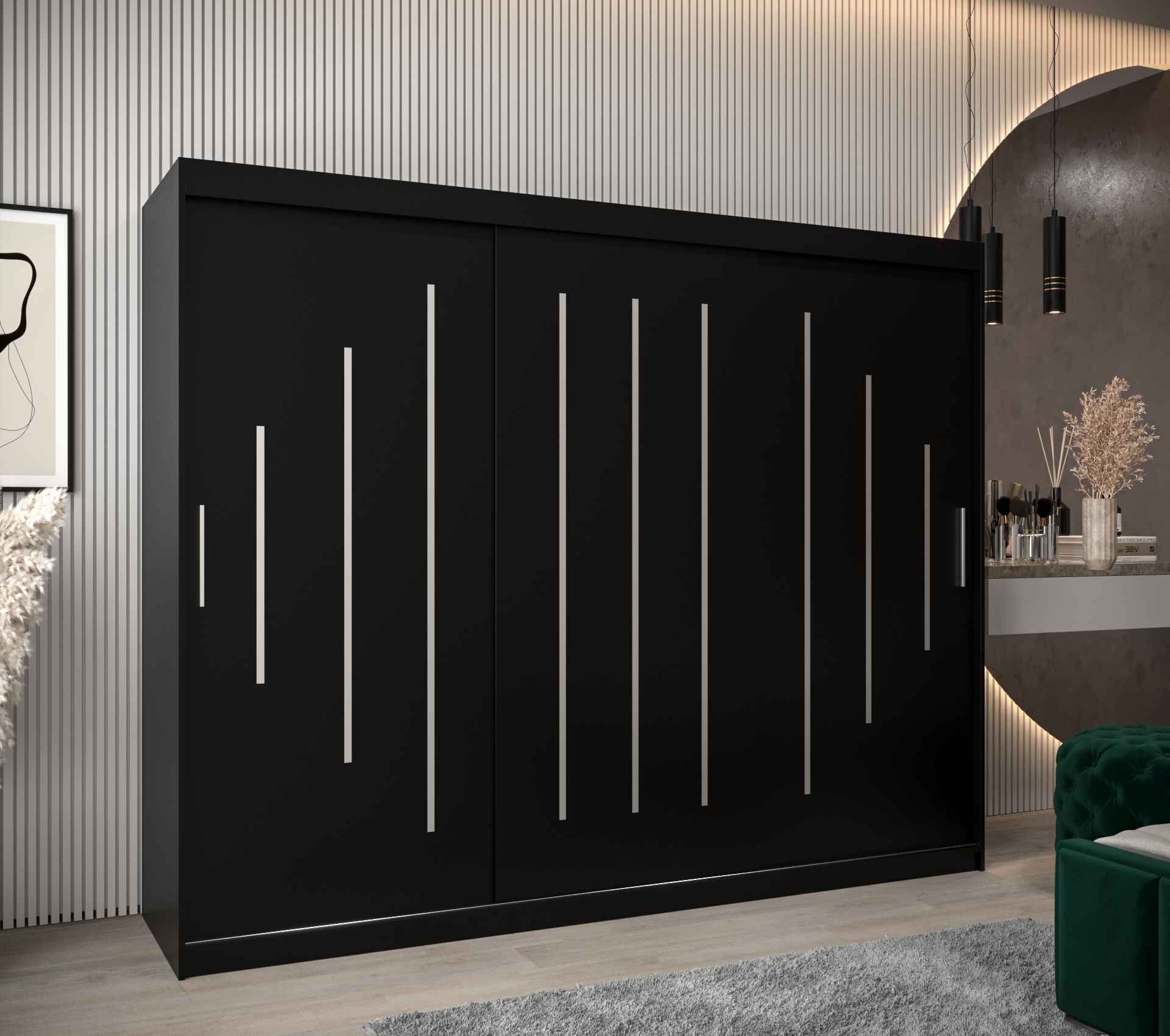 Šatní skříň Abi Y0 Barva korpusu: Černá