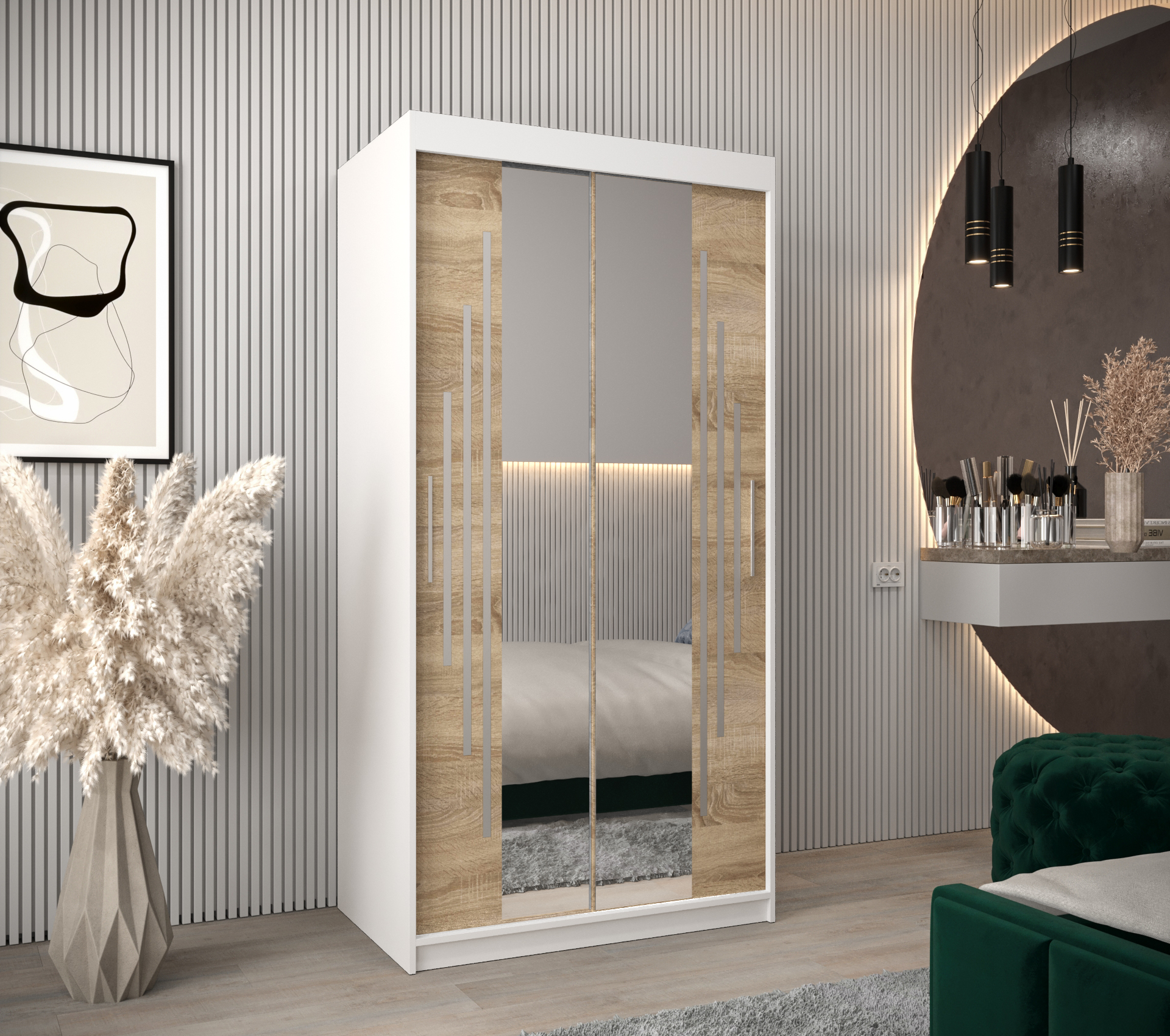 Šatní skříň Abi Y1 Barva korpusu: Bílá