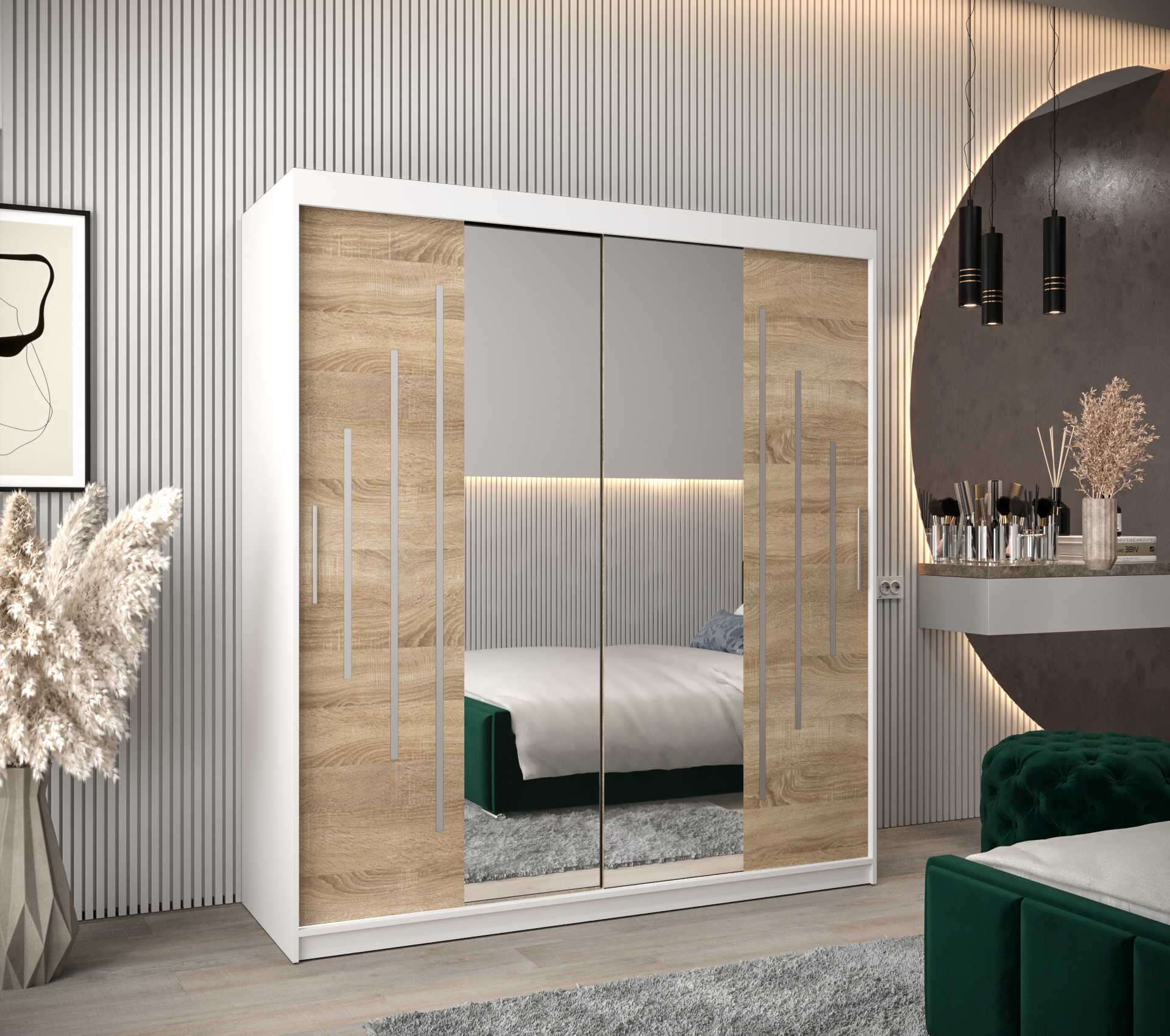 Šatní skříň Abi Y1 Barva korpusu: Bílá