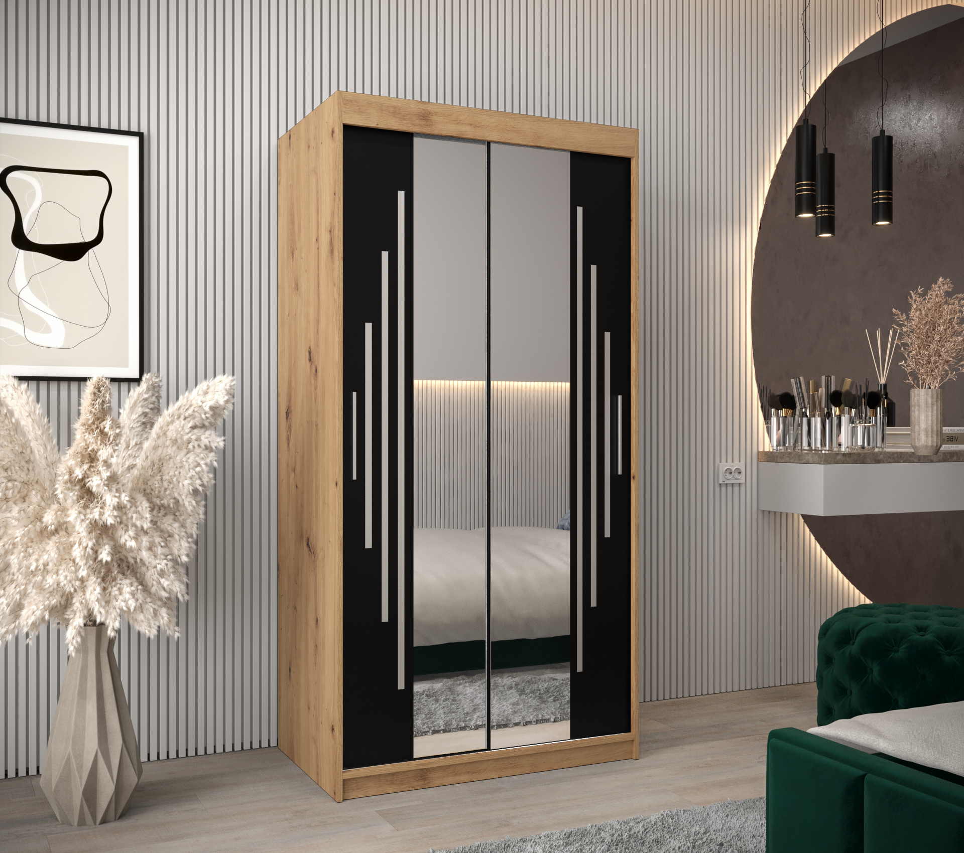 Šatní skříň Abi Y1 Barva korpusu: Dub - Artisan