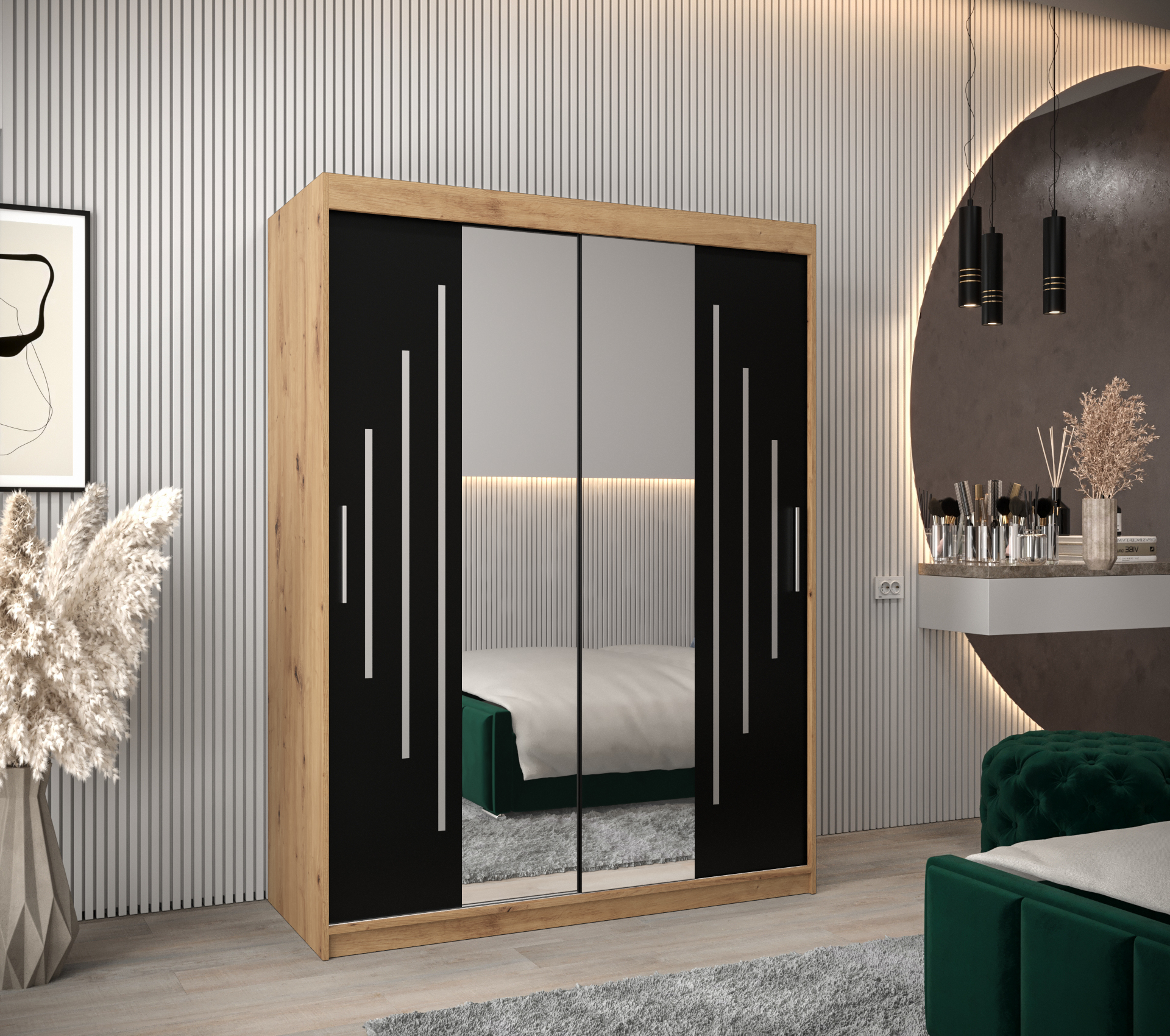 Šatní skříň Abi Y1 Barva korpusu: Dub - Artisan