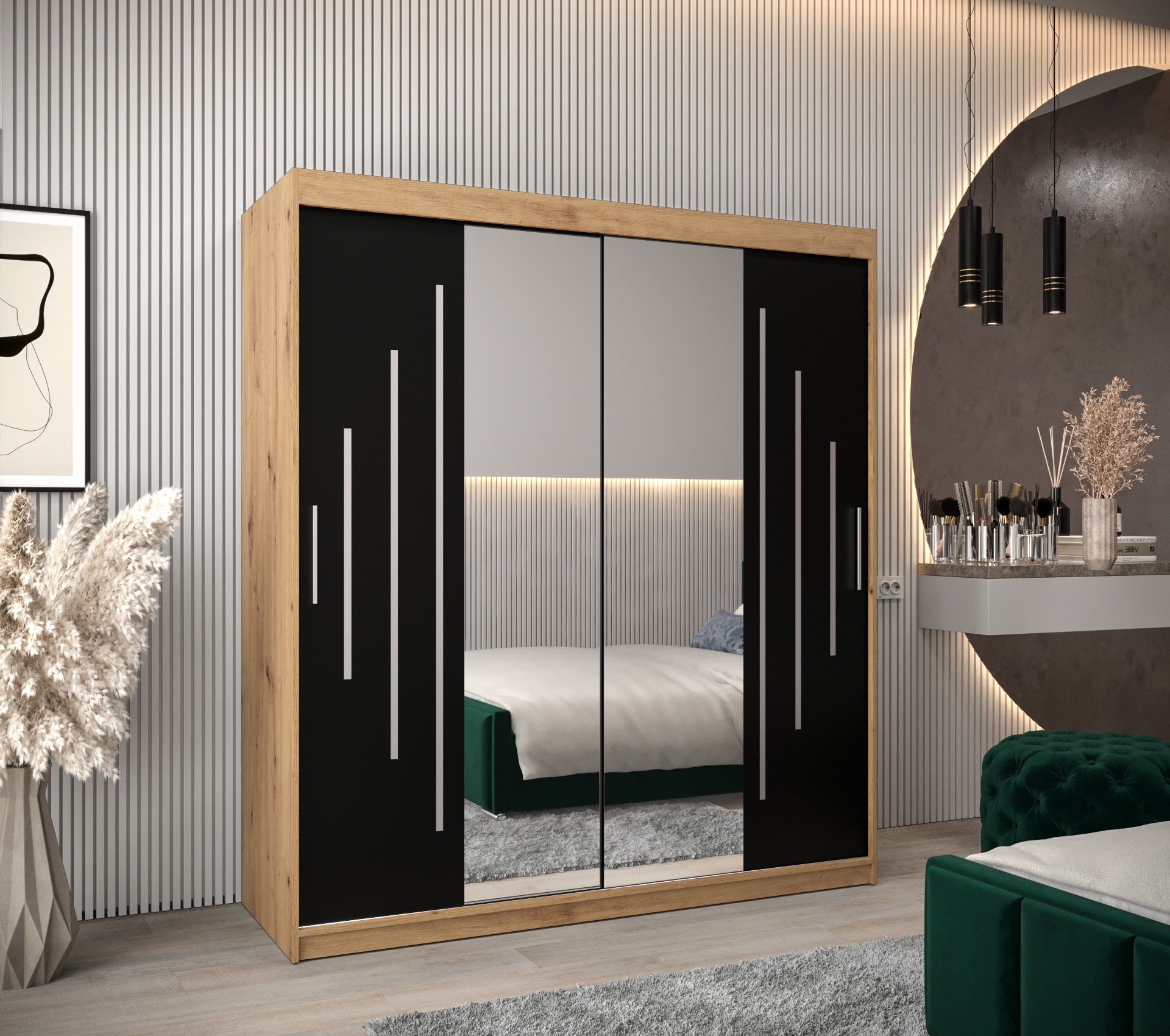 Šatní skříň Abi Y1 Barva korpusu: Dub - Artisan