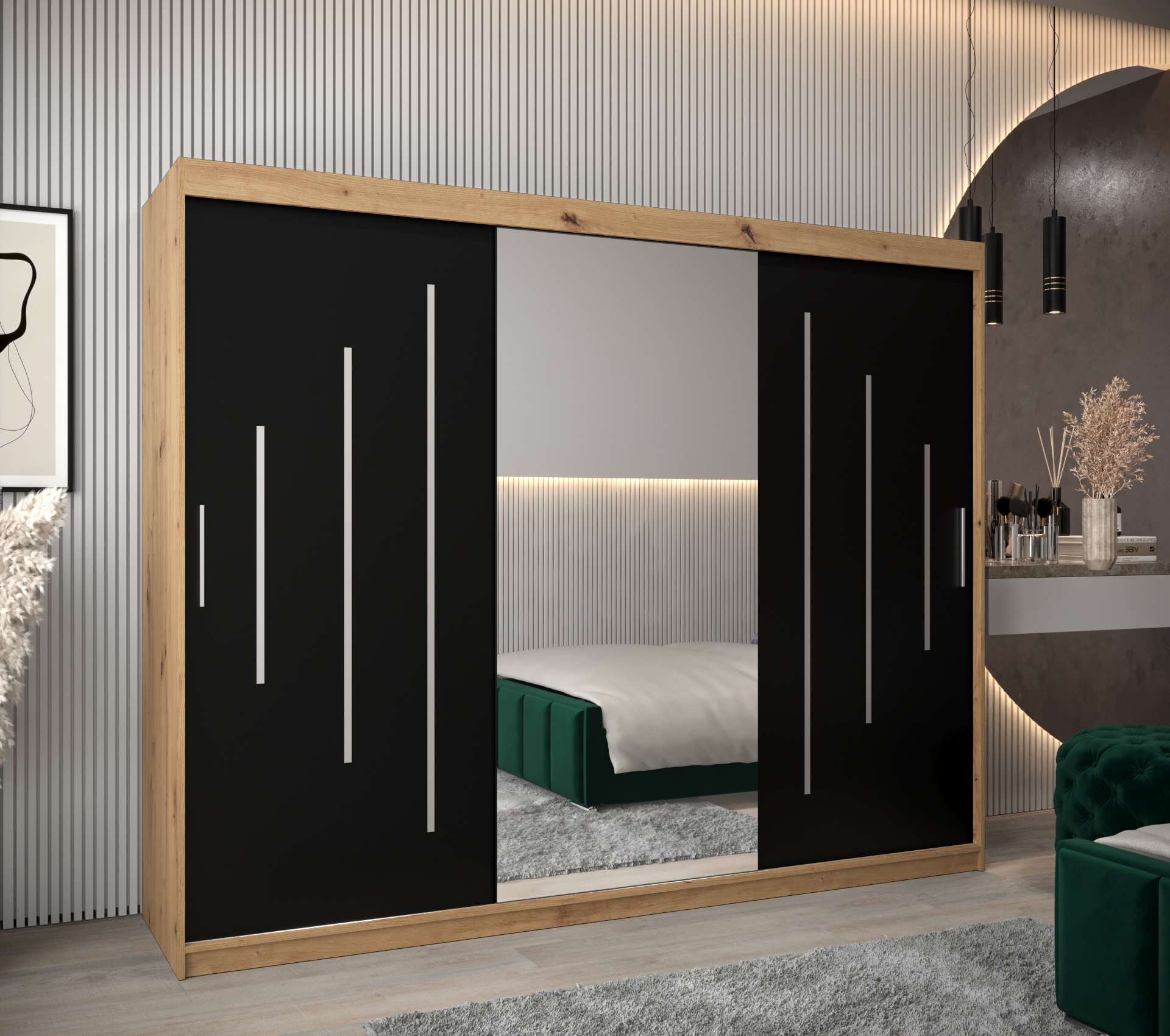 Šatní skříň Abi Y1 Barva korpusu: Dub - Artisan