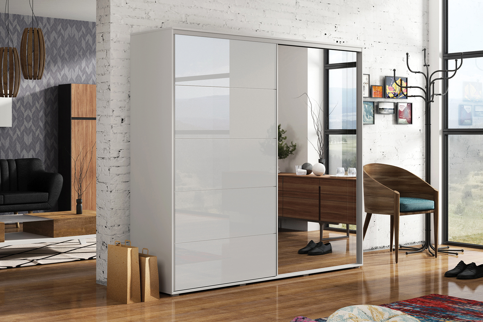 Šatní skříň Ska A11 XL Barva korpusu: Čokoláda