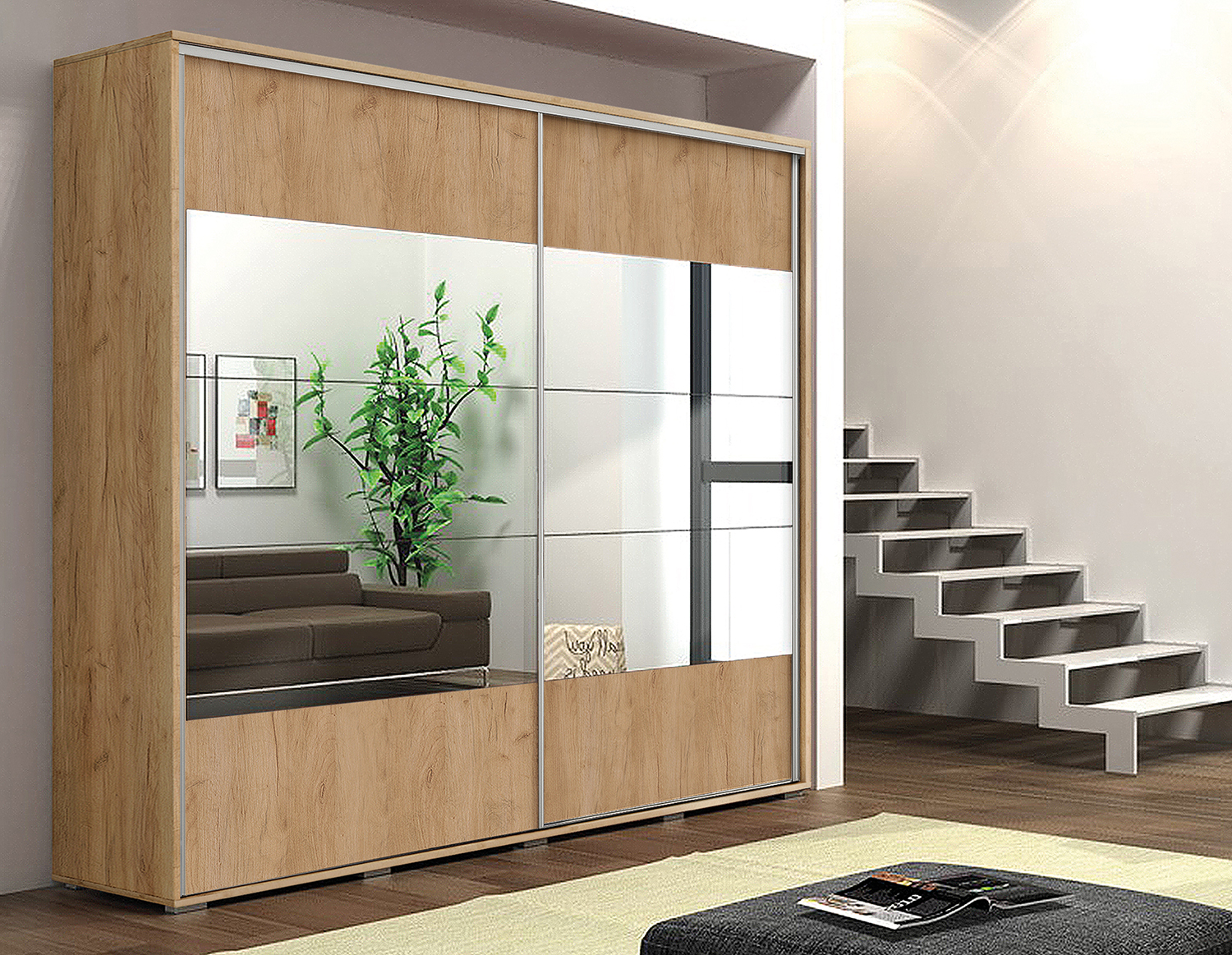 Šatní skříň Ska A17 XL Barva korpusu: Dub - Craft zlatý