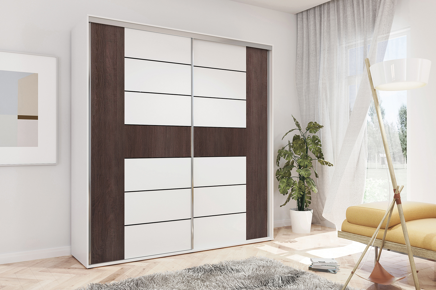 Šatní skříň Ska A18 XL Barva korpusu: Čokoláda