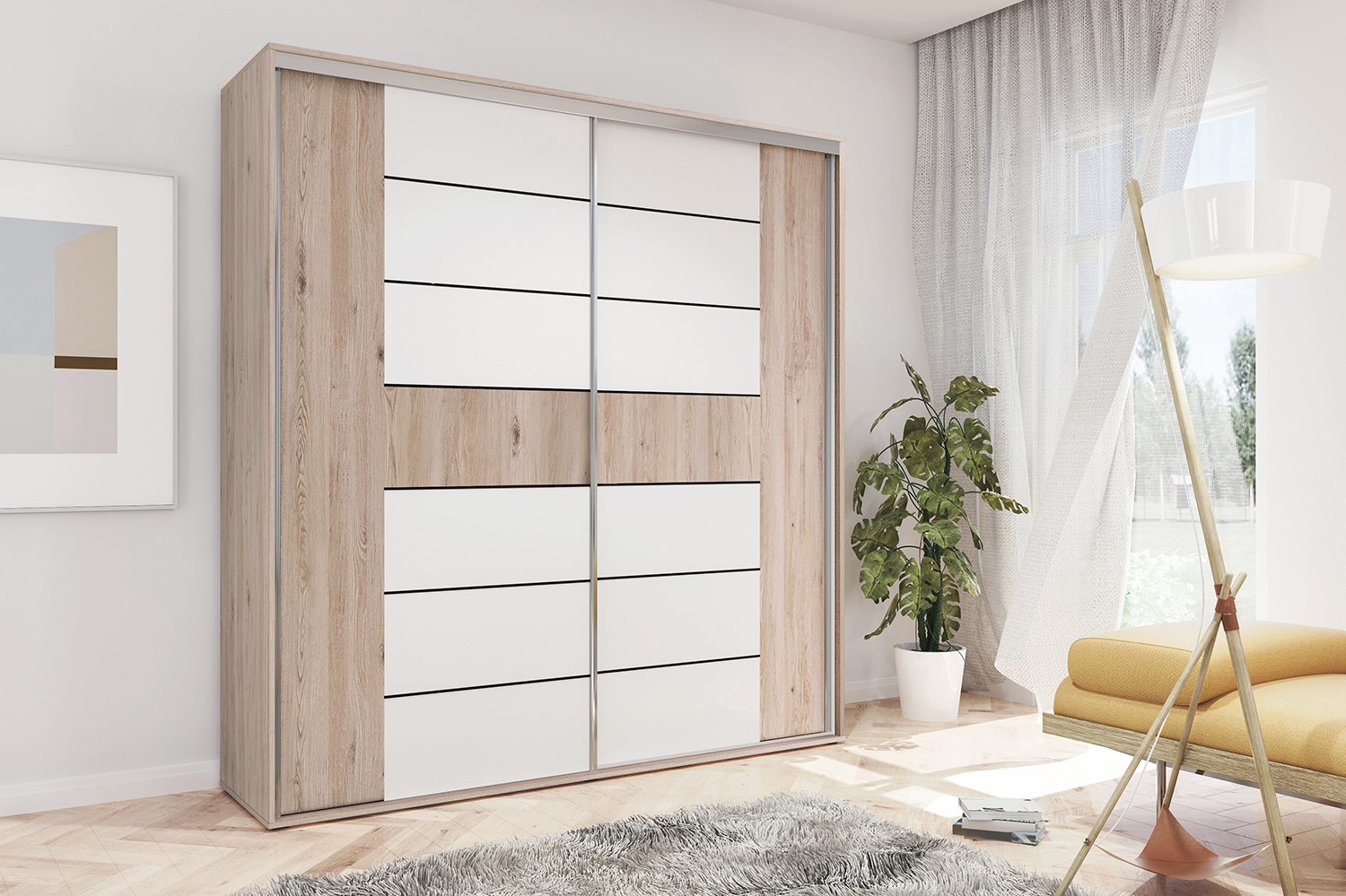 Šatní skříň Ska A18 XL Barva korpusu: San remo