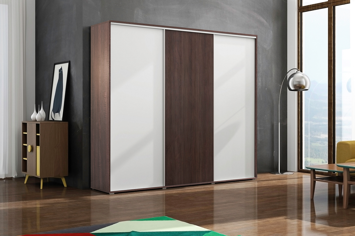 Šatní skříň Ska A24 XL Barva korpusu: Čokoláda