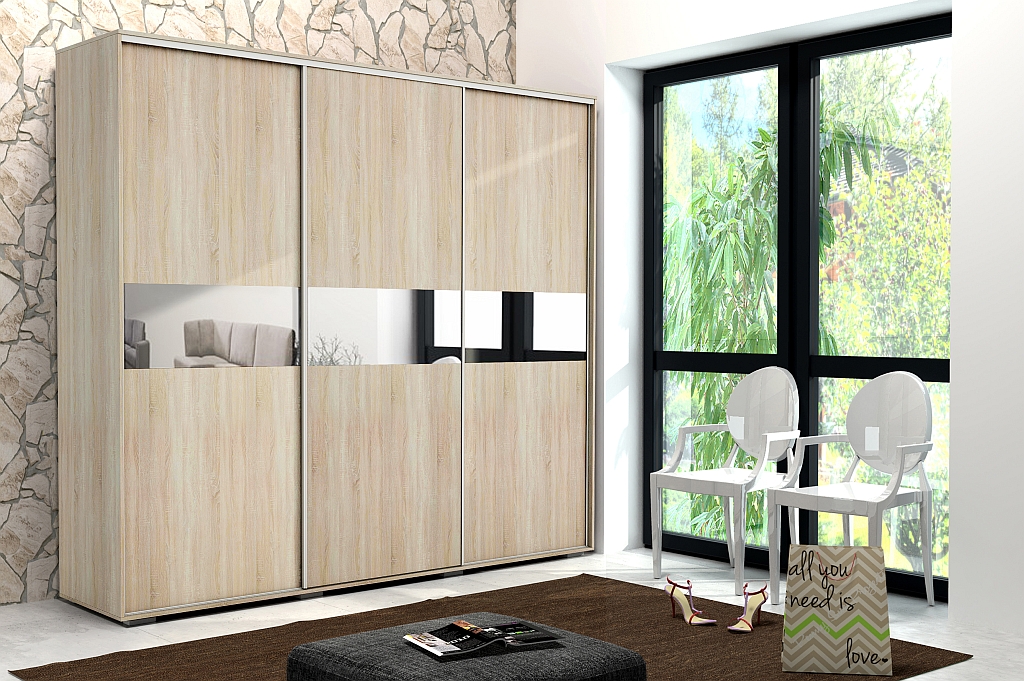 Šatní skříň Ska A27 XL Barva korpusu: San remo