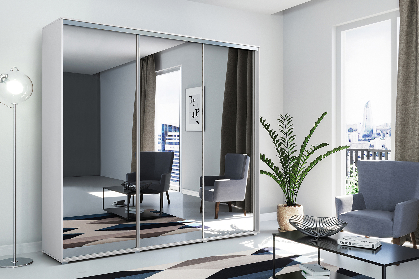 Šatní skříň Ska A31 XL Barva korpusu: Bílá