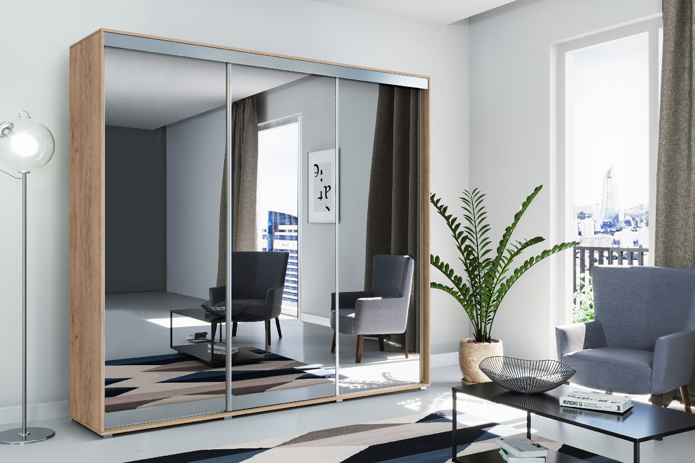 Šatní skříň Ska A31 XL Barva korpusu: Dub - Craft zlatý