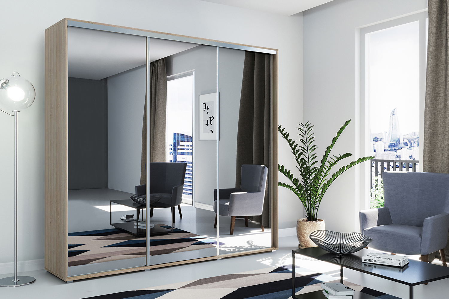 Šatní skříň Ska A31 XL Barva korpusu: Dub - sonoma