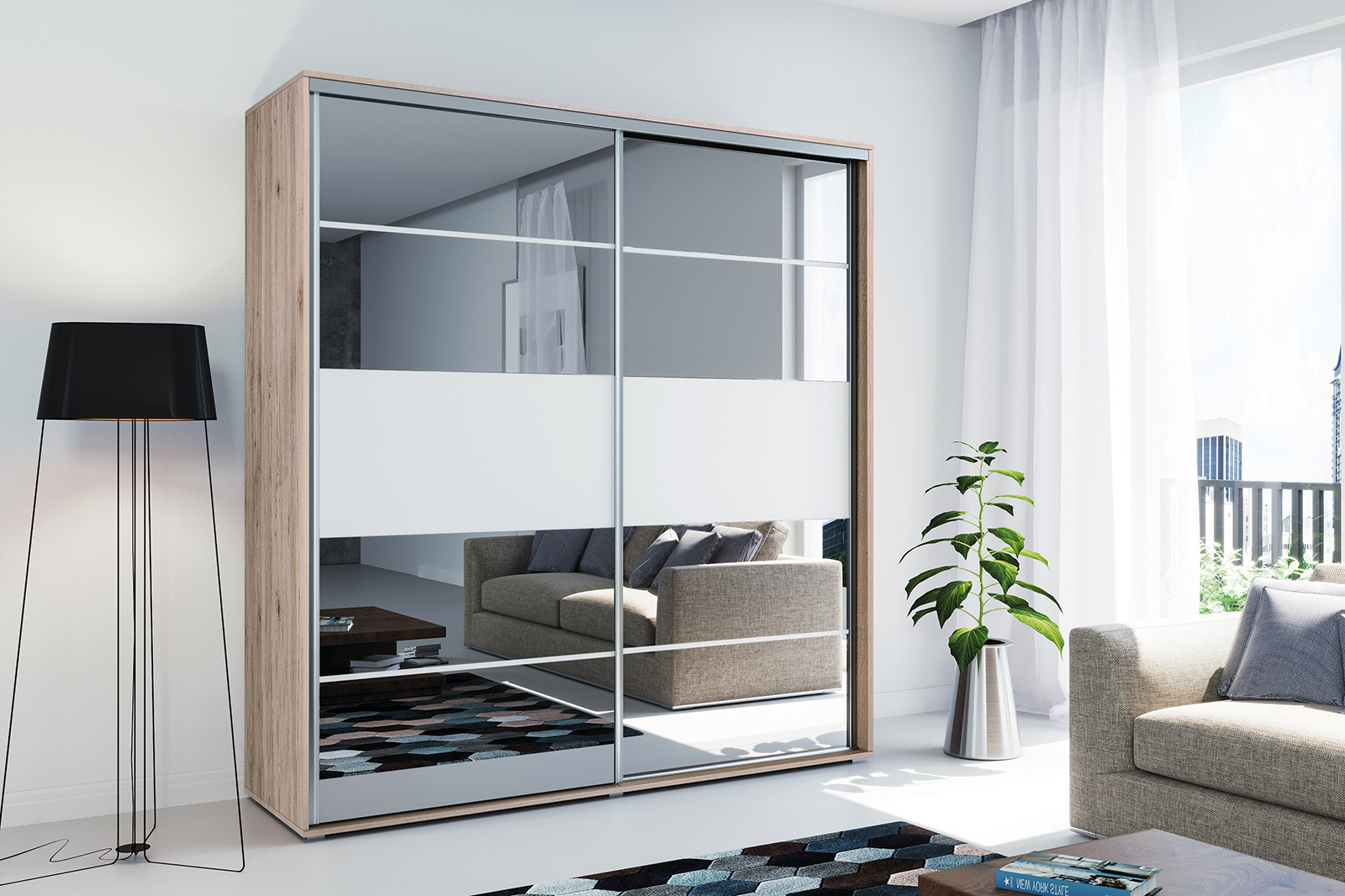 Šatní skříň Ska A6 XL Barva korpusu: San remo