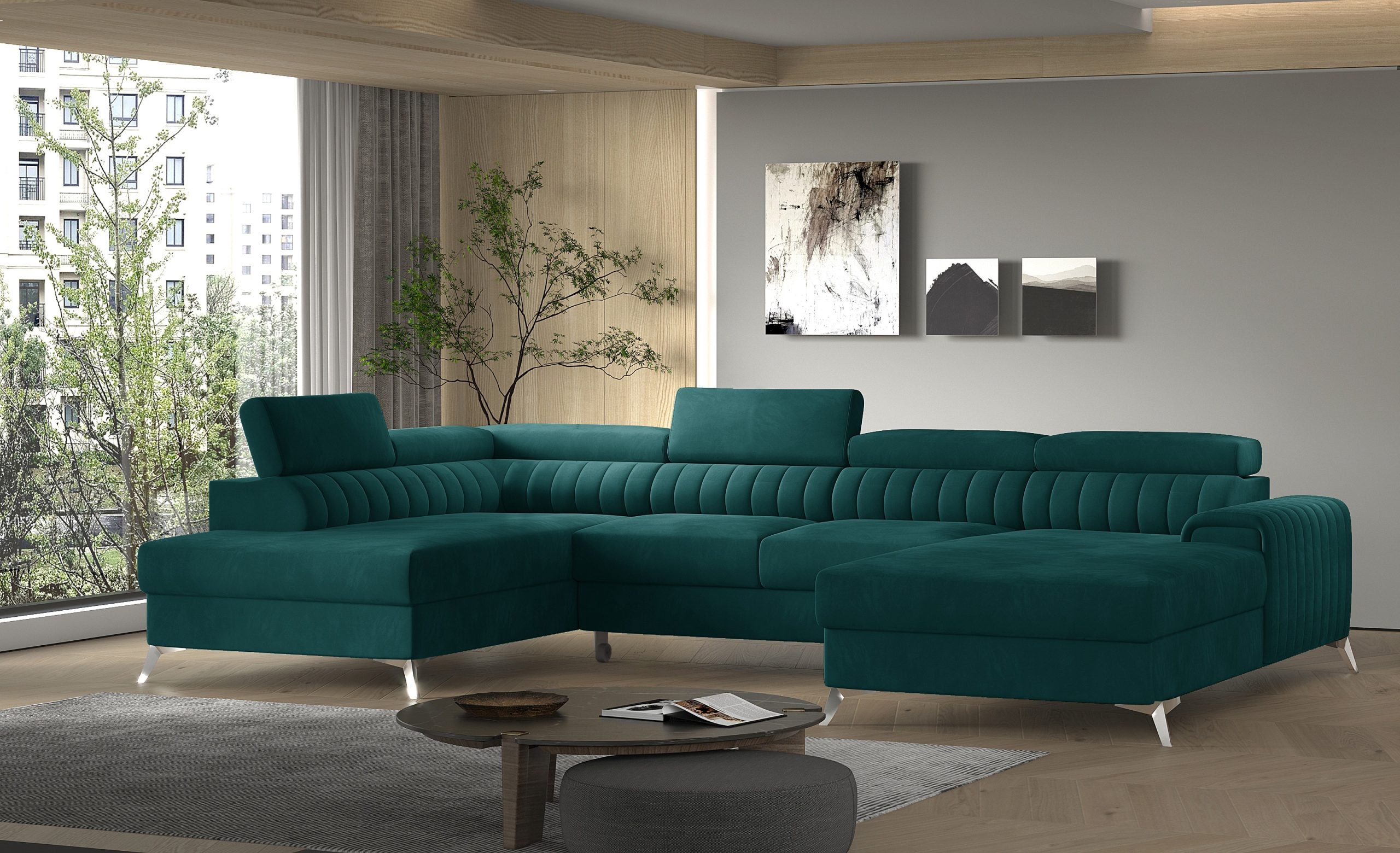 Sedací souprava Lacante - velvetmat 38 Provedení: Levá varianta