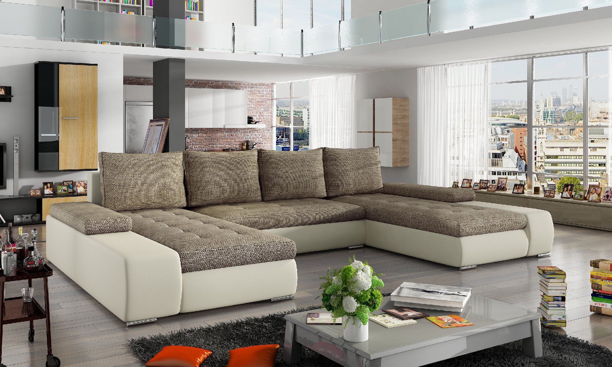 Sedací souprava Marino látka: Berlin 03/ Soft 033 beige
