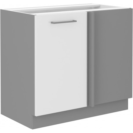 Skříňka 105 ND 1F BB Barva korpusu: Šedá + Bílý lesk (Blanka)
